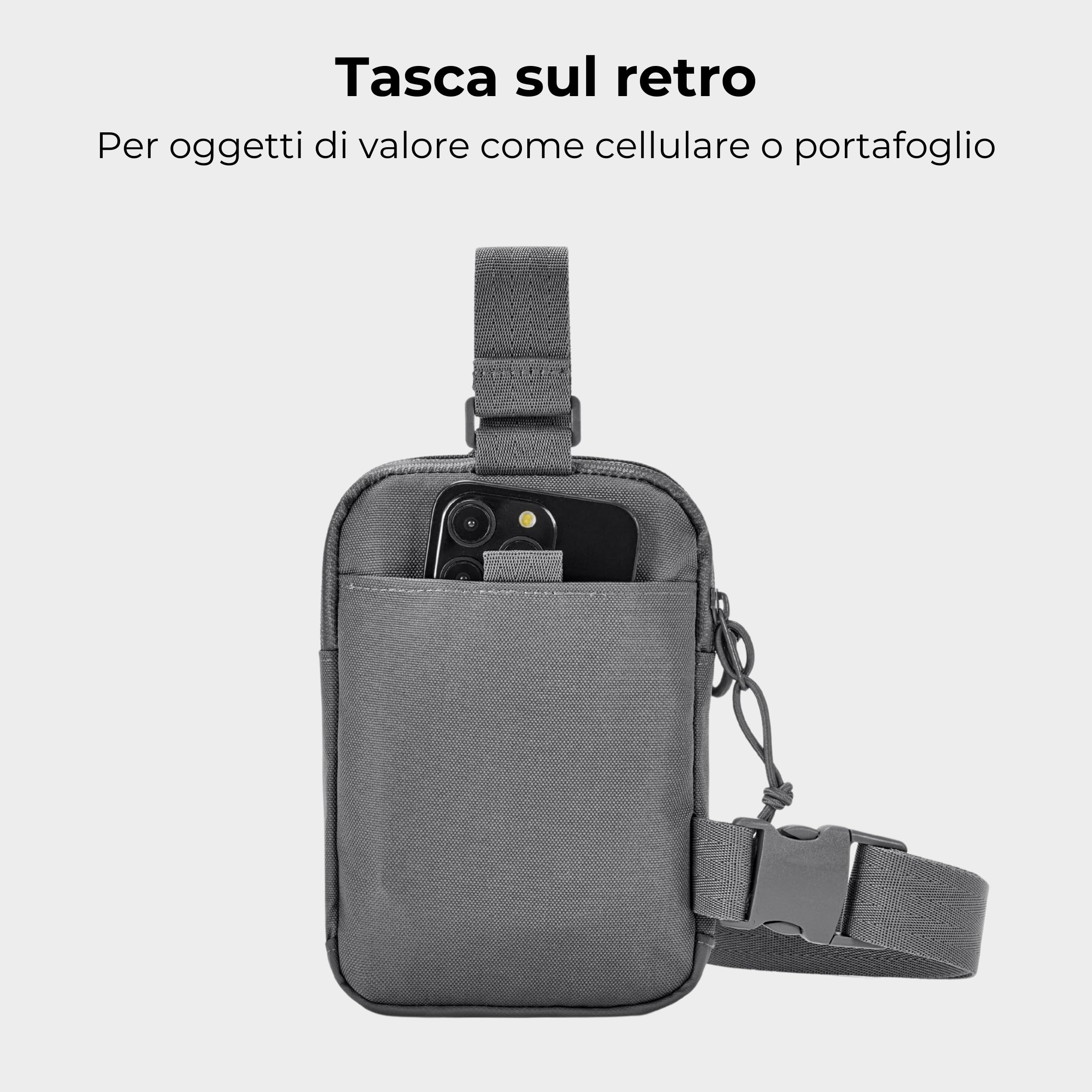 Johnny Urban Sling Bag Donna Uomo - Arthur - Borsa a Tracolla Monospalla per Travel, Festival, Escursionismo, Viaggio - Scompartimento per Cellulare, Chiavi, Portafoglio - Idrorepellente