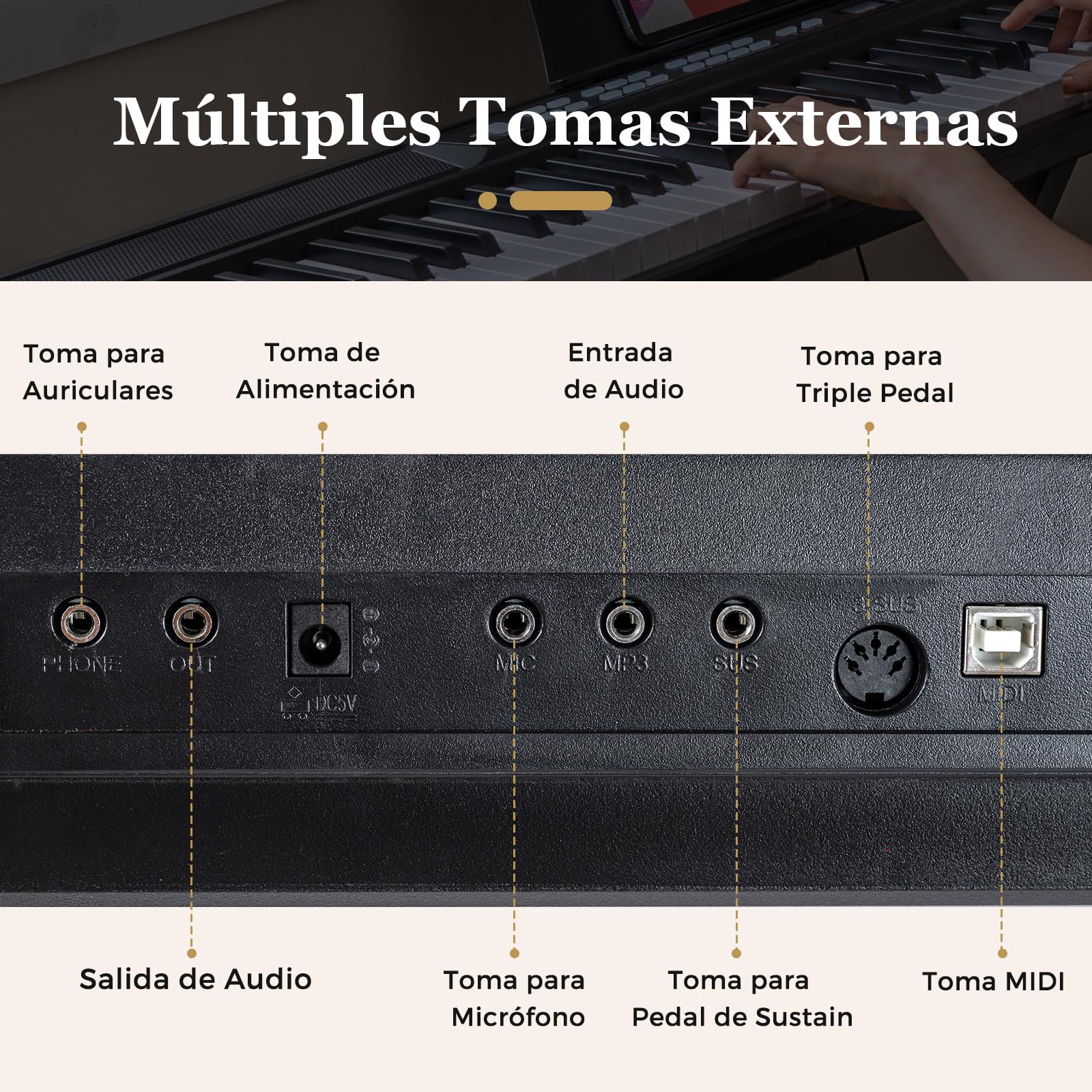COSTWAY Teclado de Piano 88 Teclas, Piano Electrico con Soporte Ajustable y Taburete, Teclado Musical de Tamaño Completo, Teclas Iluminadas, Función MIDI, Pedal para Principiantes, Adultos (Negro)