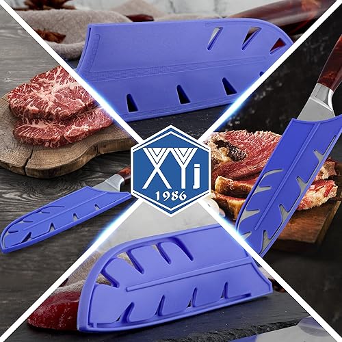 Vista 144 de XYJ Juego de 2 fundas de cuchillo de seguridad para cuchillos, protector de borde, funda universal para cuchillos, chef, cuchillo de cerámica