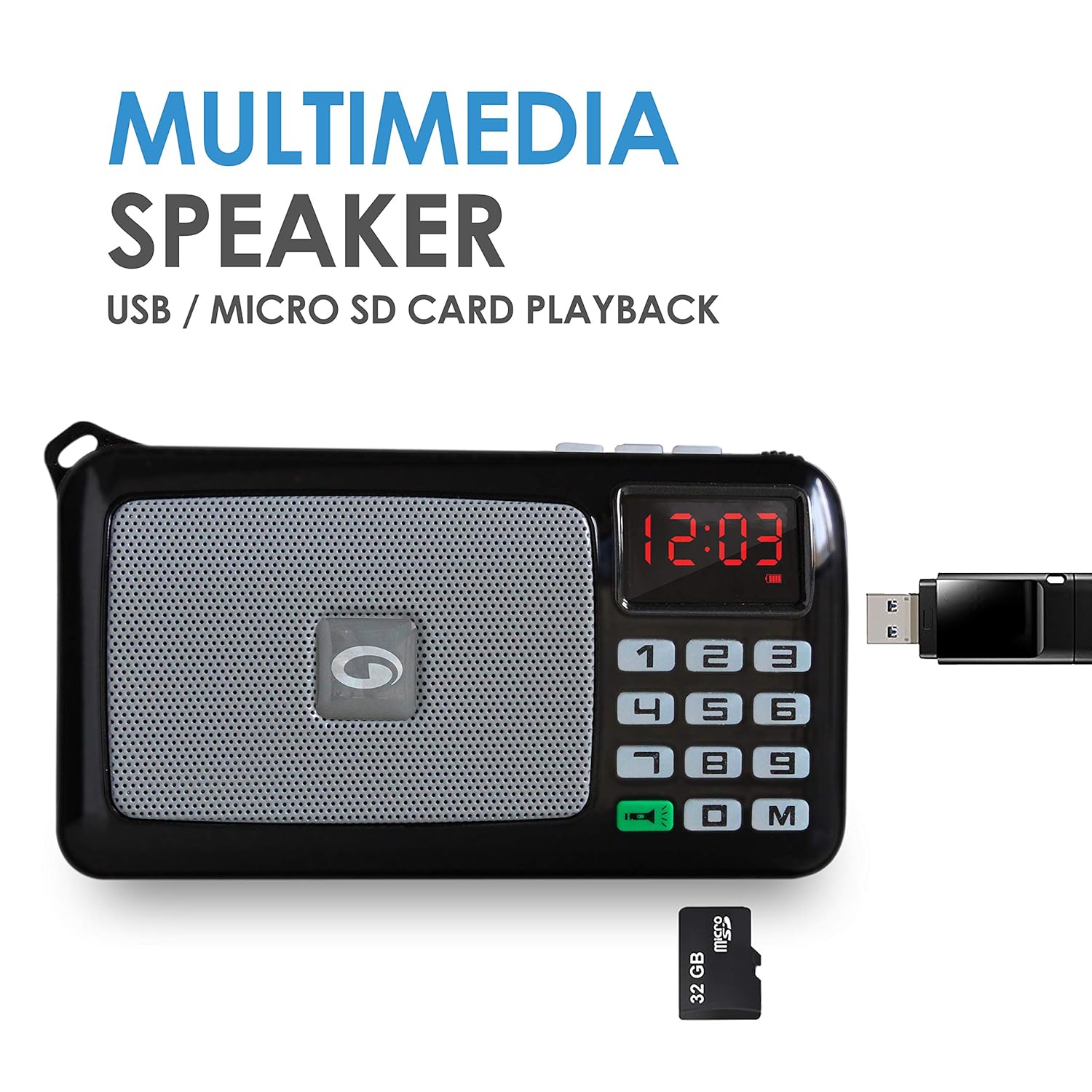 Amkette Pocket FM Radio with USB and Micro SD card slots