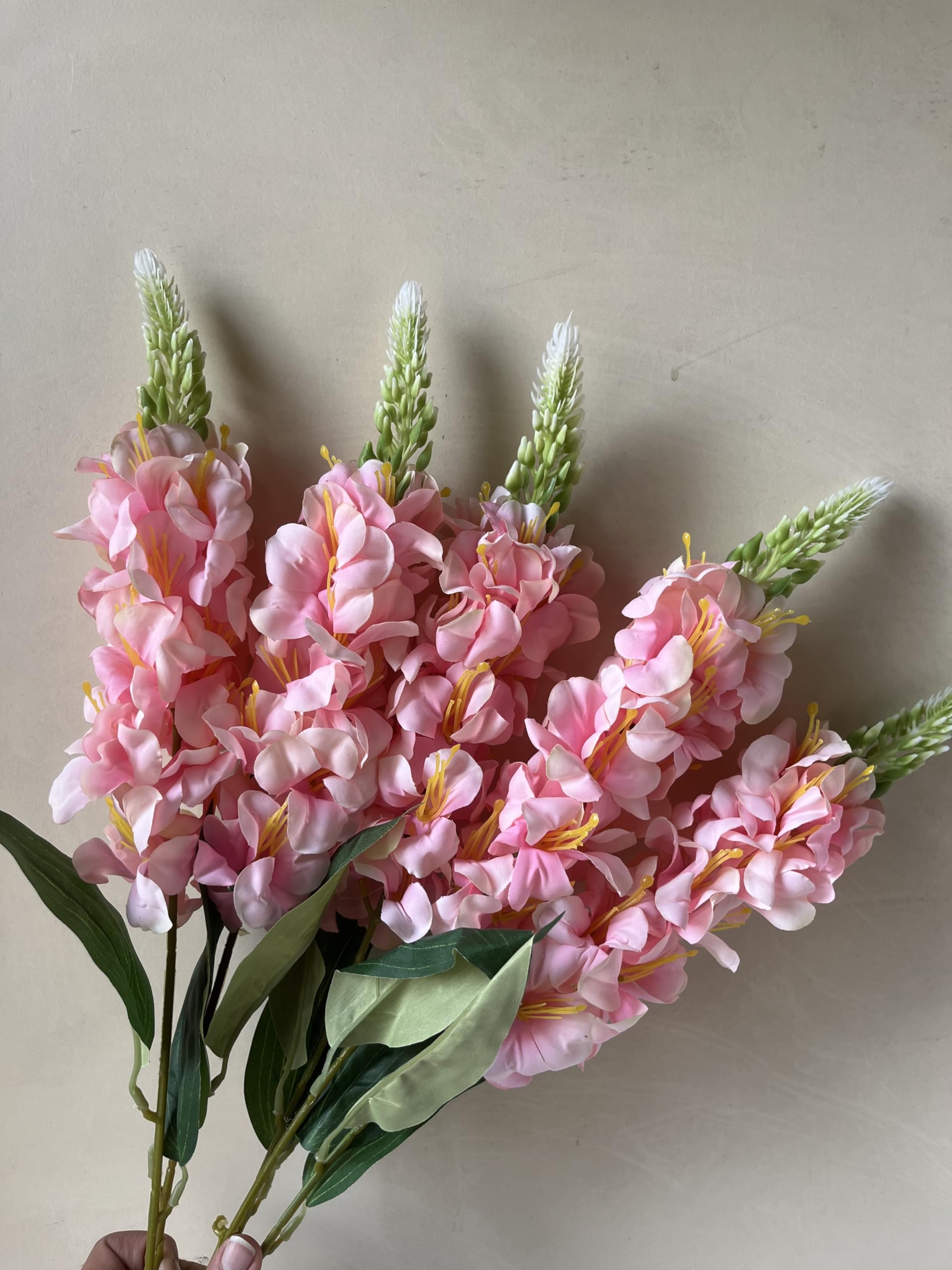 Fabric Indus Decor Artificial Delphinium Bunch Â– Tall, Elegant, and Aesthetic Flower Arrangement, Ideal for Home Decor, Christmas, New Year, Anniversaries, Birthdays, and Gifting (60 cm) (Pink)-image-16