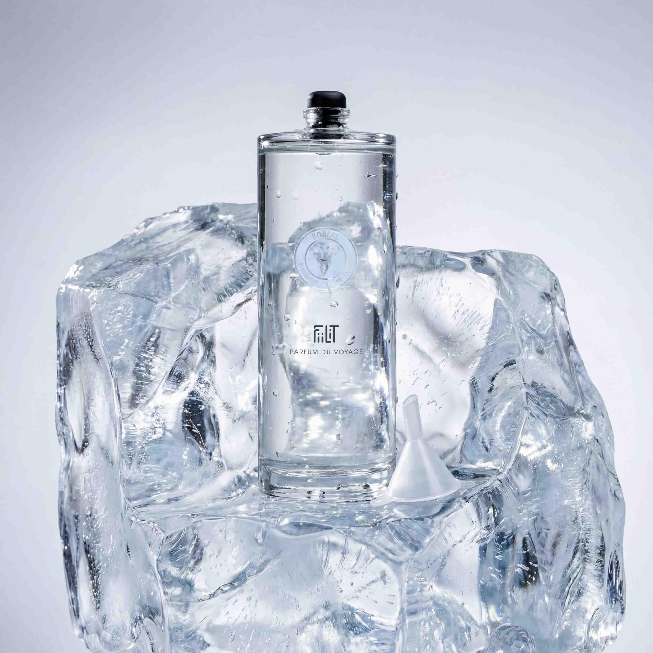 Woda perfumowana naturalna ICE BORÉAL 100 ml Napełnianie - FiiLiT perfumy podróżne - Mieszane - Dla kobiet i mężczyzn - Świeże bursztynowe
