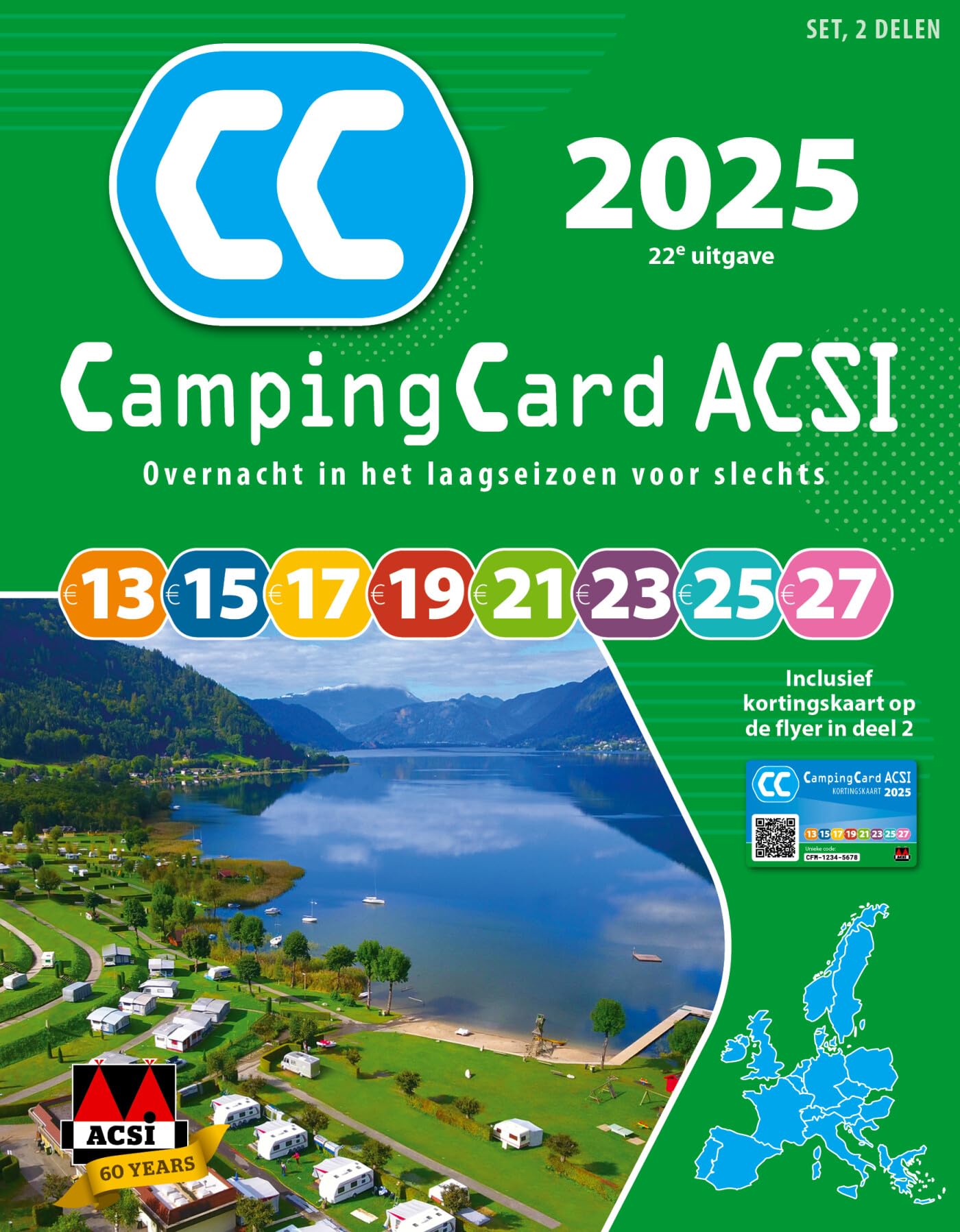 CampingCard ACSI 2025 (set): Set 2 delen (ACSI Campinggids)