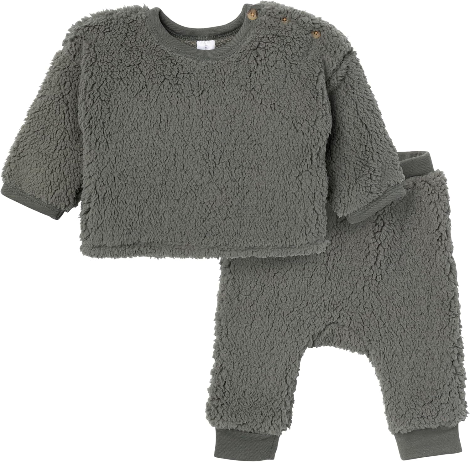Modern Moments by Gerber Baby Boys’ Microplush Drop Shoulder Pant Set