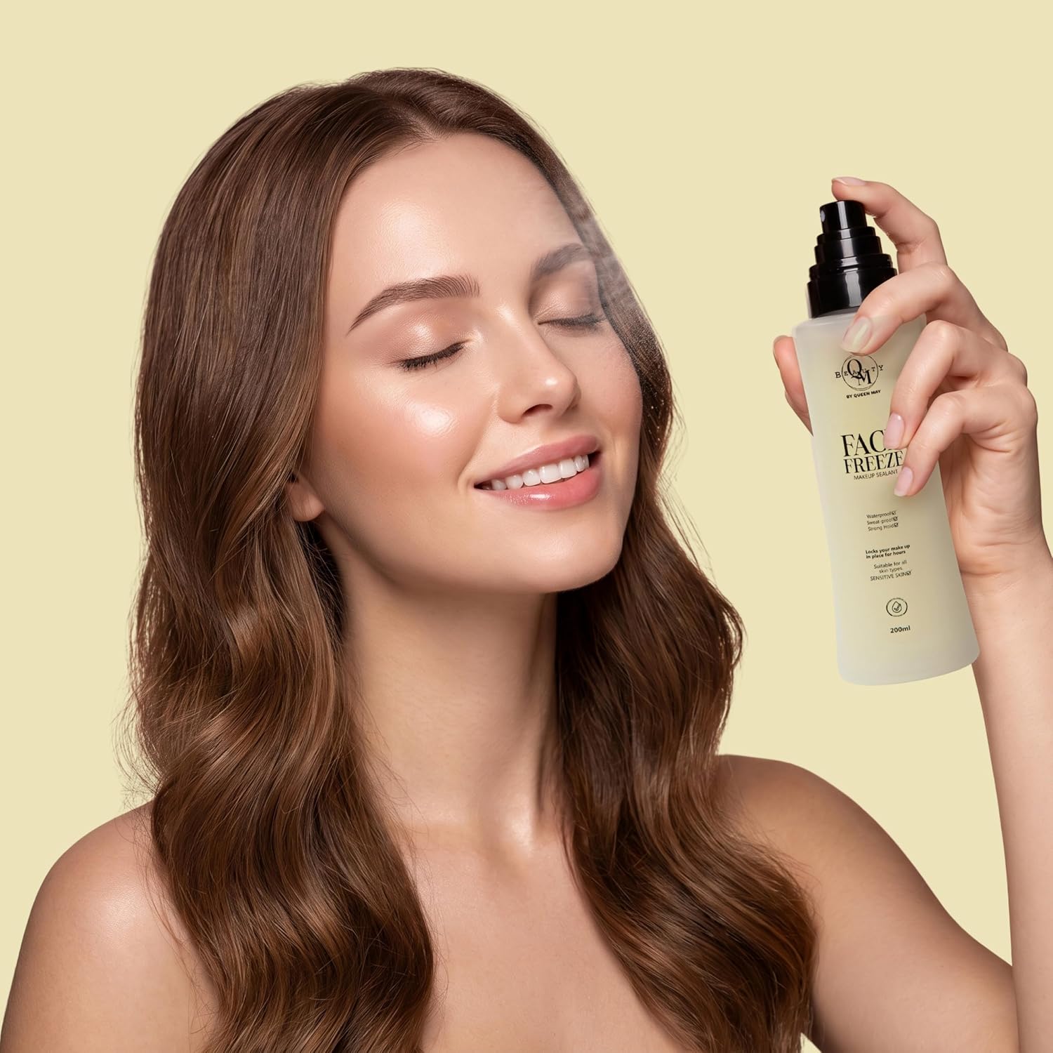 Face Freeze Finishing Spray Makeup Sealant, Setting Mist Fixing Spray-All Day Wear, Makeup Setting Spray, Long Last, Waterproof & Heat-Resistant Cooling Formula(6.7 fl oz)