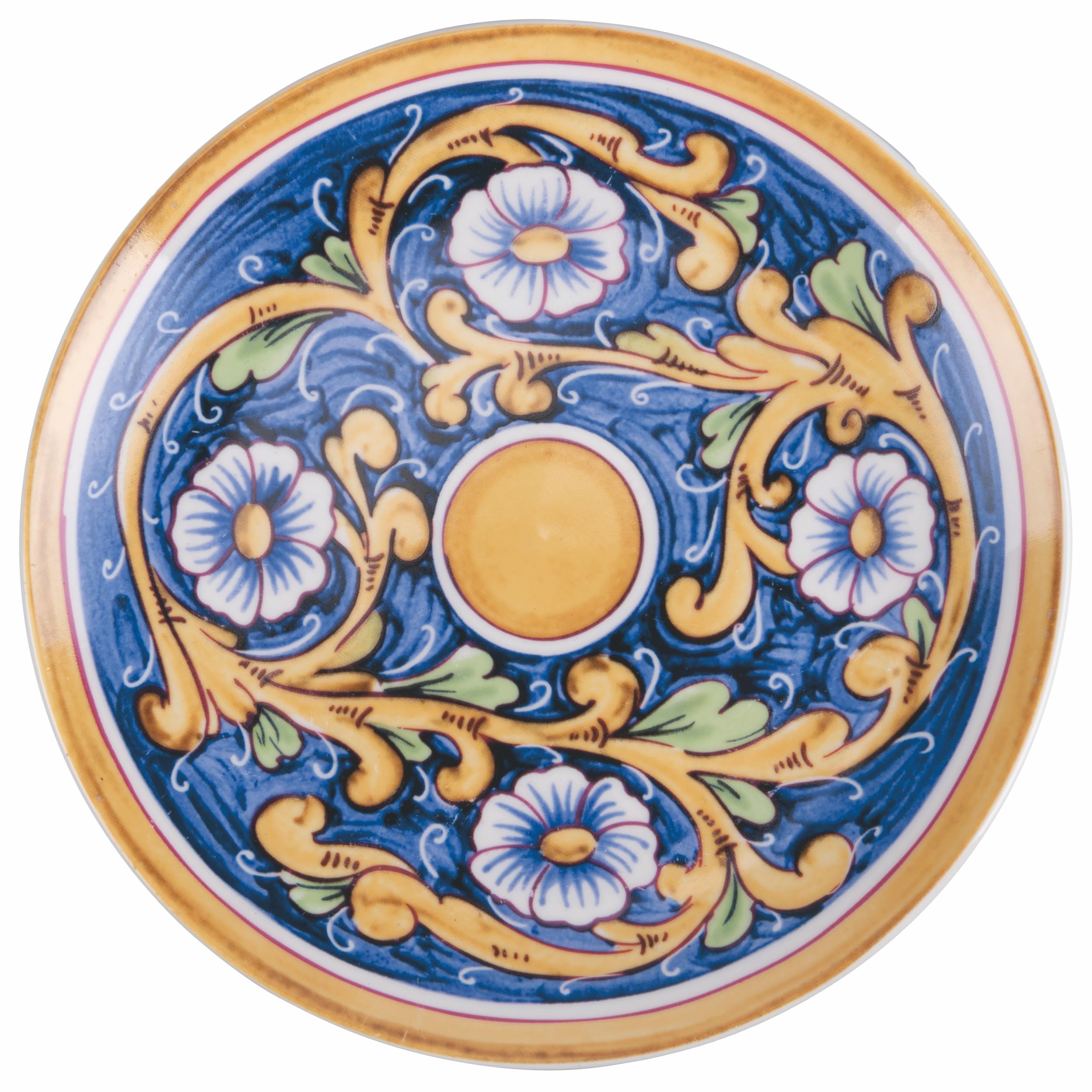Set mit 6 Desserttellern aus Porzellan, Sizilien