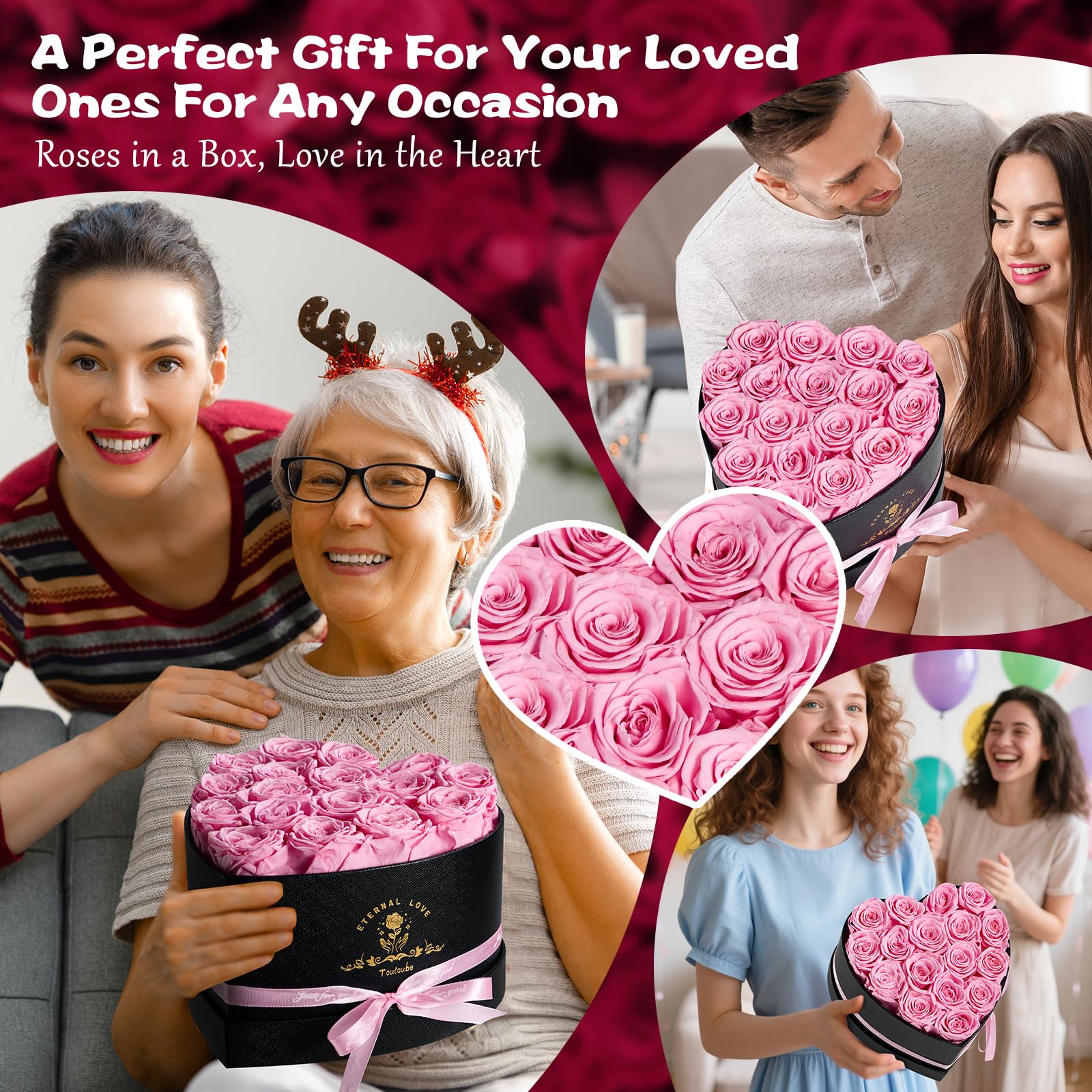 Portachiavi A Cuore Per Mamma – Regalo Da Figlia O Figlio, Con Sacchetto In Velluto, Rosa