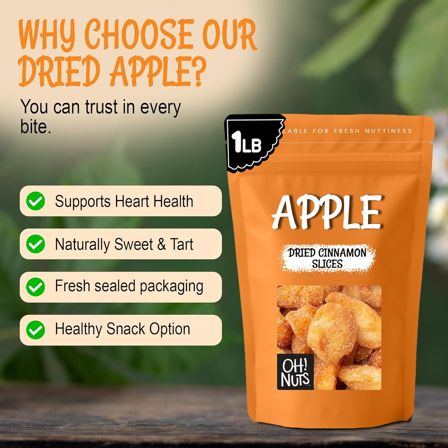 Dried Cinnon - 1 lb - Dried Fruit Slices - Sweetened