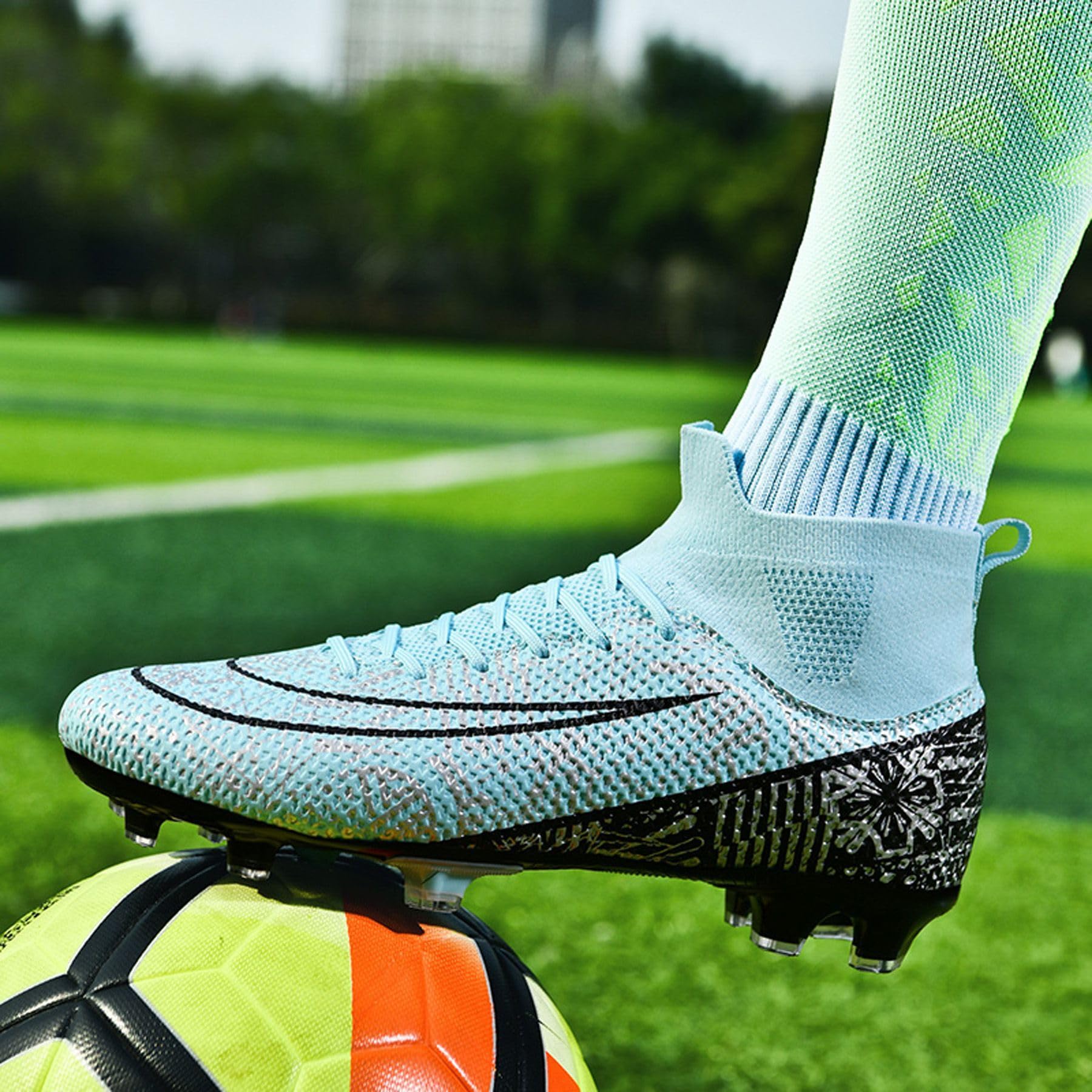 Kinder Fußballschuhe Jungen FG/AG Outdoor Herren TF Spike Fussballschuhe Turf High-top Football Trainingsschuhe Für den Sportplatz