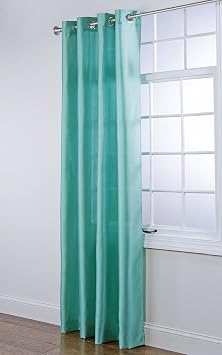 Stylemaster Home Products Rivington Faux Silk Grommet Panel, 55 by 84-Inch, Teal