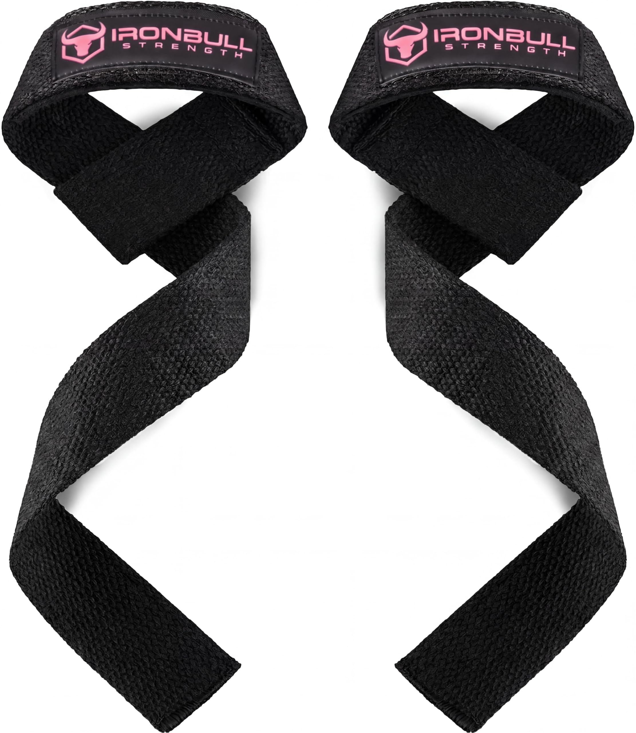 Lifting Wrist Straps for Weightlifting (1 Pair) – Padded Lifting Straps for Deadlifts, Powerlifting, Strength Training & Bodybuilding – Gym Straps for Men & Women (Black/Pink V2)