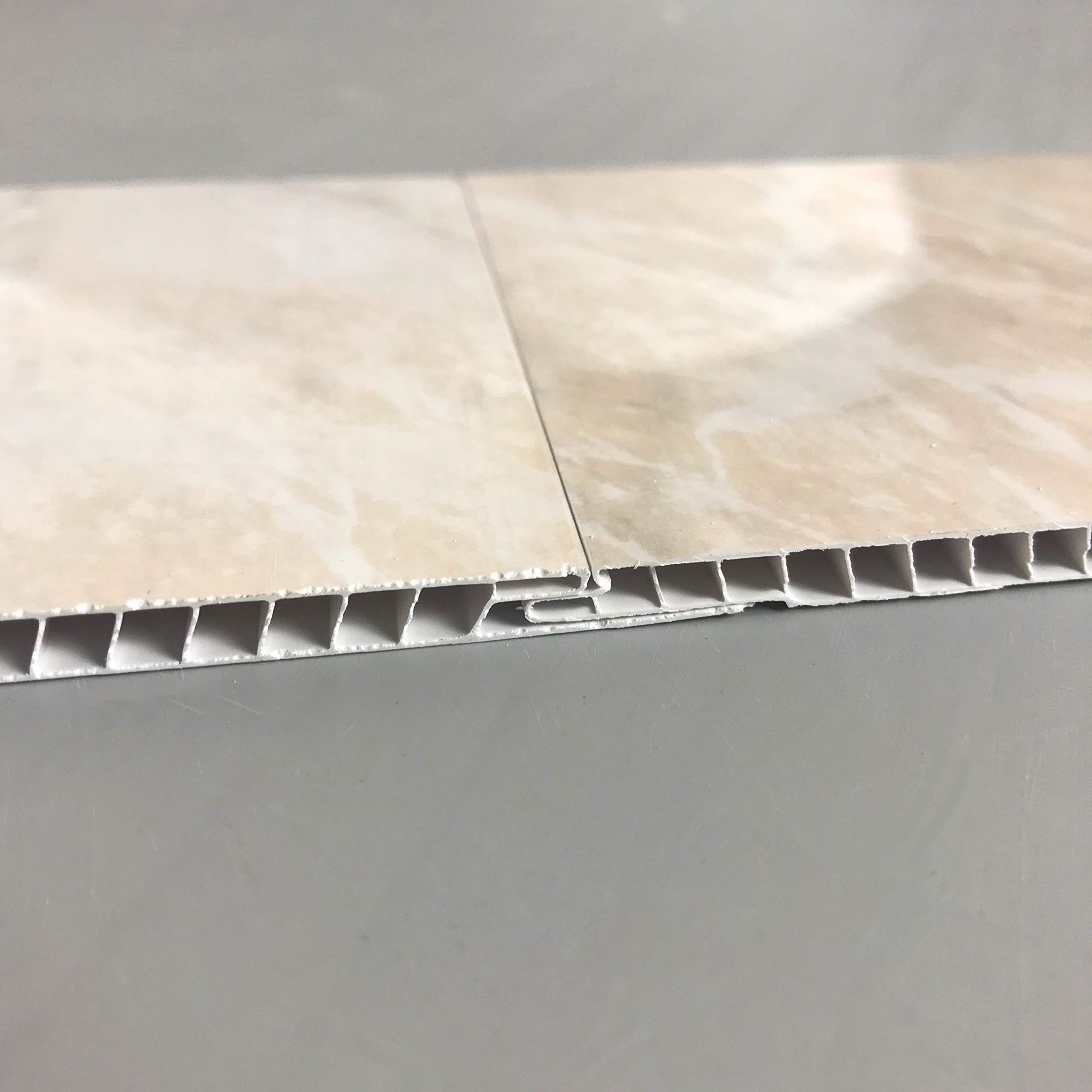 9 The Cladding Store Beige Marble Bathroom Wall Cladding Fully Waterproof Wet Wall Panels for