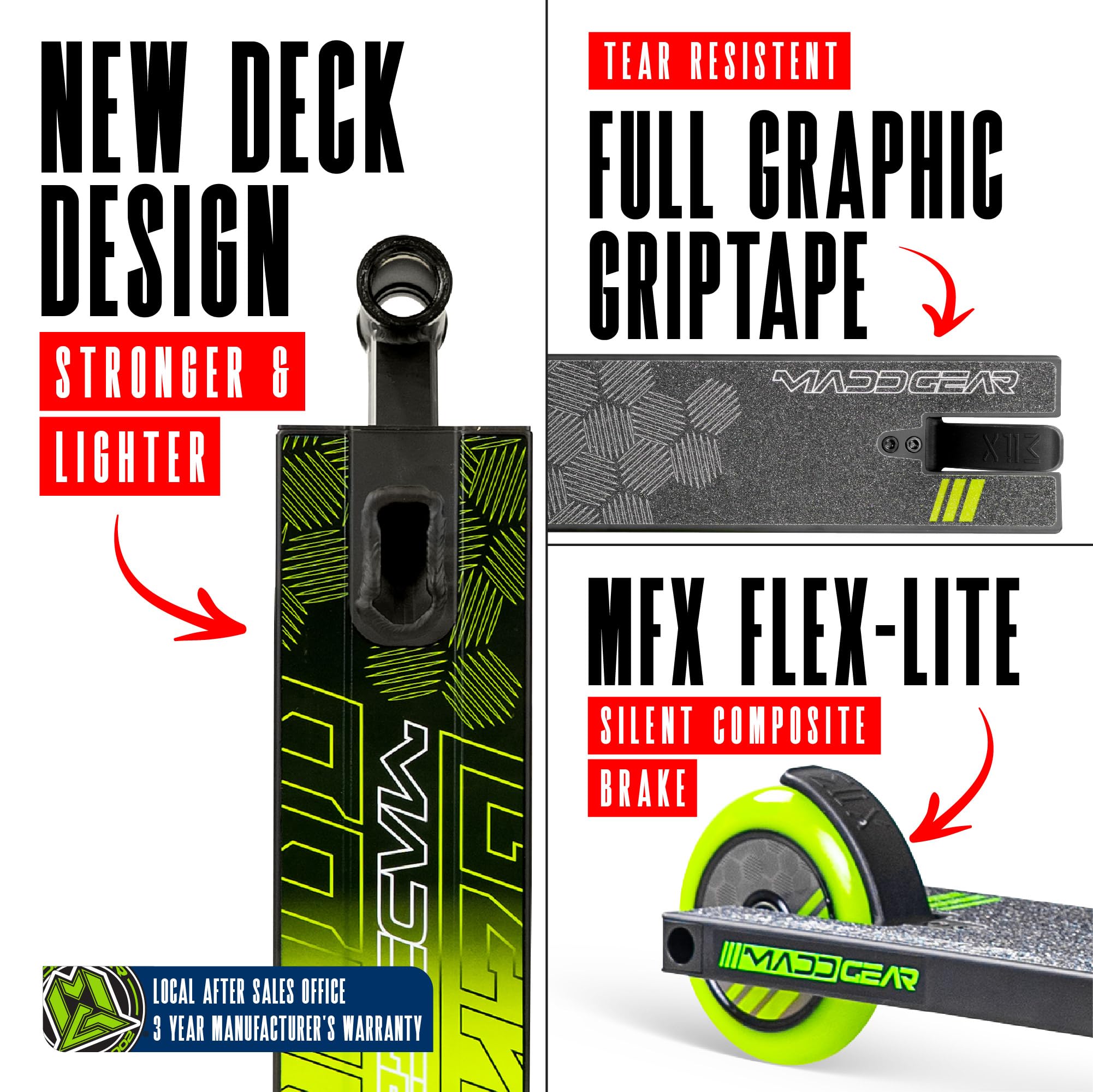 Pro Stunt Scooter for Kids Ages 8-12 – Lightweight Durable Freestyle Trick Scooter for Skatepark and Street – Easy Assembly – Madd Gear MG3