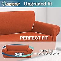Vista 57 de Asnomy Couch Covers for 3 Cushion Couch Stretch Sofa Covers Slipcovers, Pet Protector Furniture Covers for Dogs Cats Spandex Jacquard Fabric Small