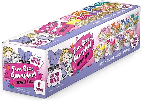 Weruva BFF Best Fido Friend - Paquete variado de comidas de tamaño divertido tazas de comida húmeda natural para perros