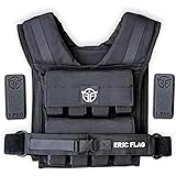 Gilet Lesté - Veste lestée Ajustable 20kg, Près du Corps avec Poids Amovibles en Fer, Adapté à Chaque Morphologie, Gilet de Poids pour Musculation, Crossfit, Street Workout et Course à pied