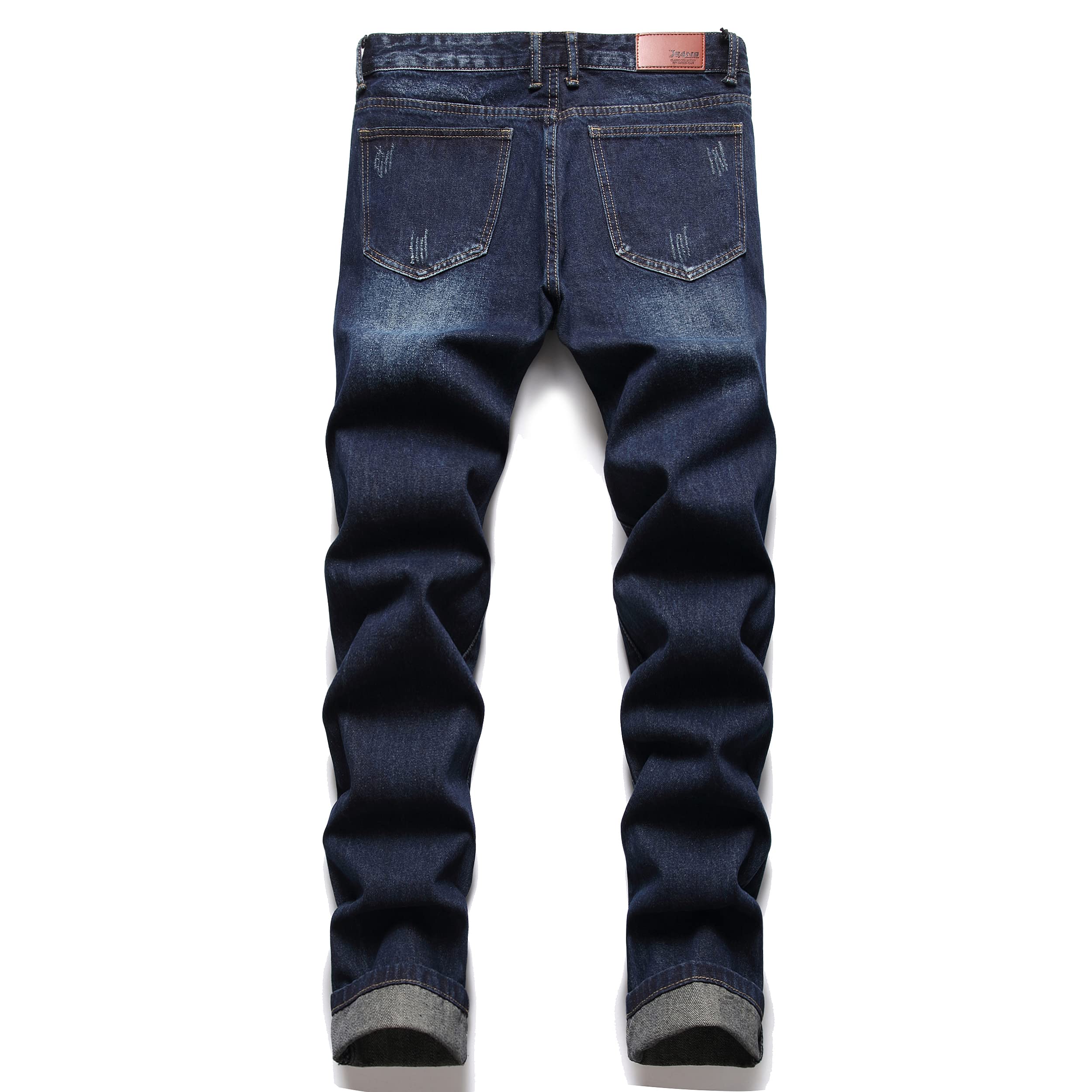 AITITIA Jeans Uomo Strappati Regular Fit