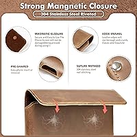 Vista 2 de Gcepls Leather Phone Holster for iPhone 14,15,15 Pro,16,16 Pro,Galaxy S23,S24,Brown Cowhide Leather Phone Belt Holder Pouch with Belt Clip