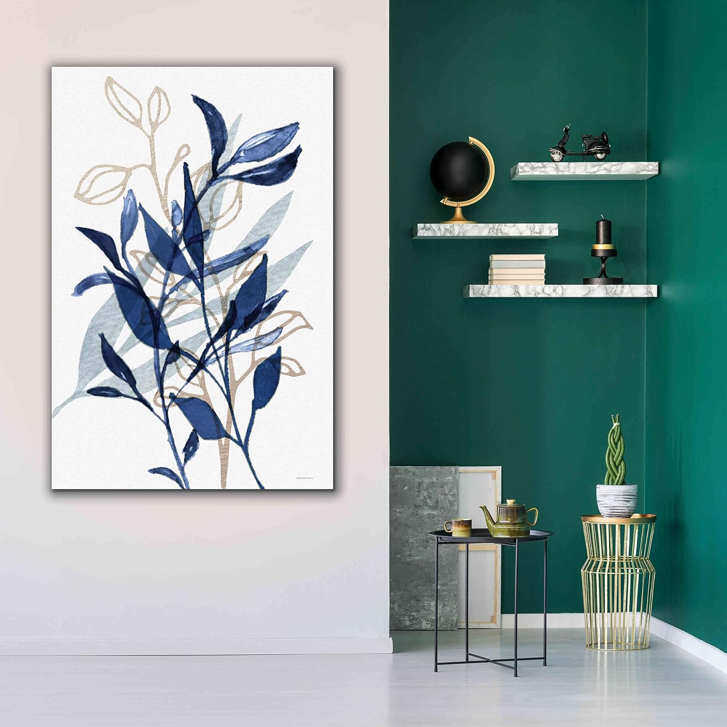 Epic Graffiti 'Botanical Blues I' by Bluebird Barn, Giclee Canvas Wall Art, 40"x60"