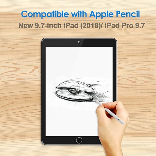 Miniatura 3 de JETech Protector de pantalla para iPad (9.7 pulgadas, modelo 2018/2017, 6ª/5ª generación), iPad Air 1, iPad Air 2, iPad Pro de 9.7 pulgadas,
