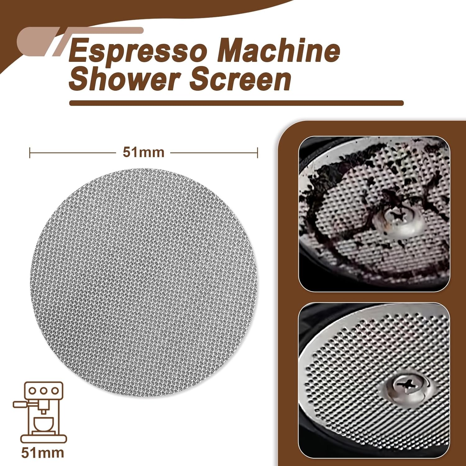 51mm Espresso Accessories Kit, Espresso Tamper and Distributor Set with Aluminum Catch Cup, Professional Coffee Leveler Tool Compatible with Delonghi Stilosa and 51mm Portafilter, Black & Silver - Image 5