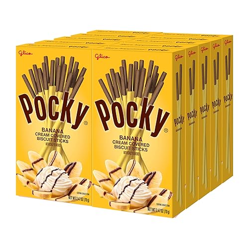 Pocky Biscuit Stick, Chocolate Banana, 2.47 Ounce (Pack of 10) - Chocolate Banana - 2.47 Ounce (Pack of 10)