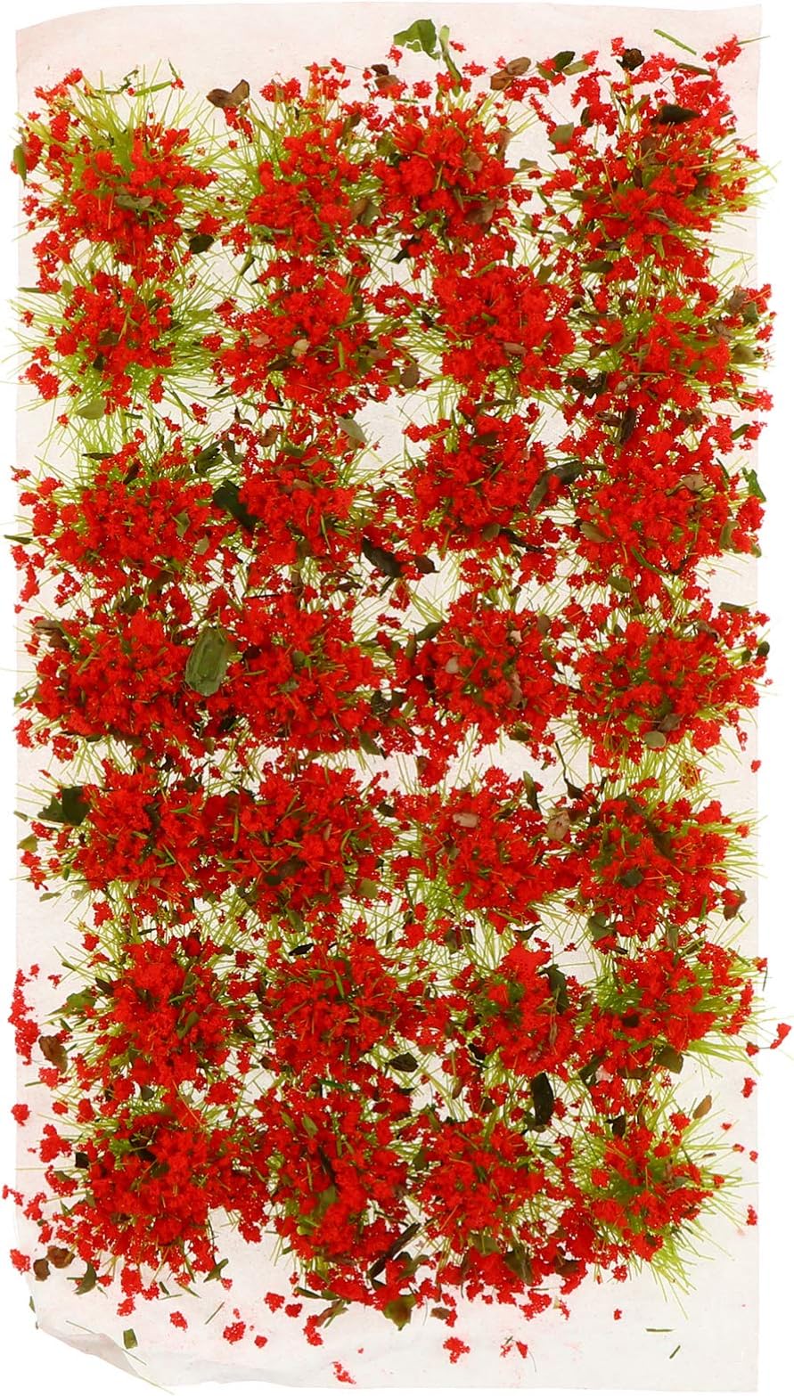 Milisten1 Box Static Tufts Cluster Miniature Vegetation Groups Model for Static Grass Tufts for Model Train Railroad Scenery DIY Miniature, Red