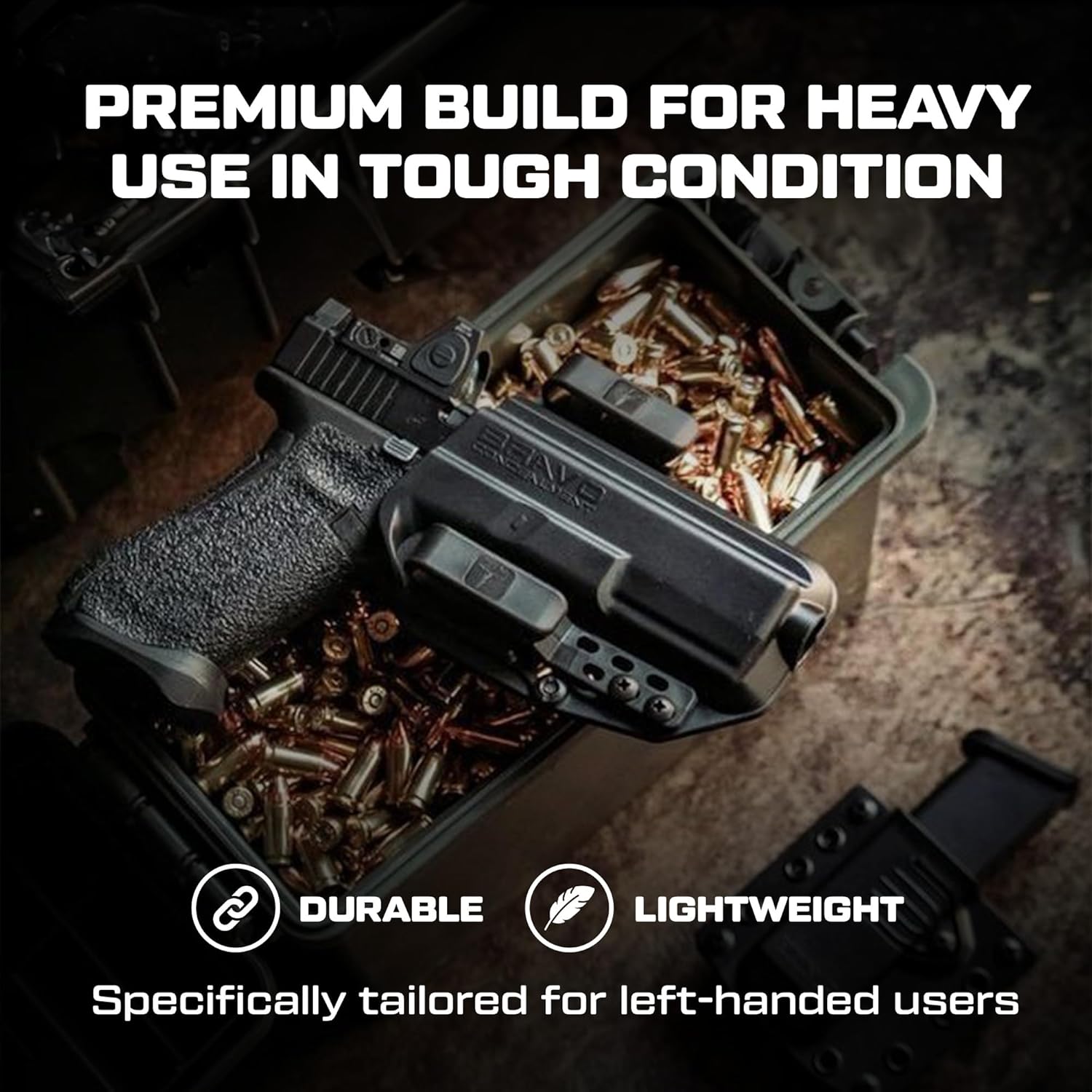 Holster for Glock 43X MOS, 43X, 43 Left Hand - OWB Left Hand Holster for Concealed Carry - Outside the Waistband - Comfort and Concealment - EDC - Pistol Holster - Gun Holster