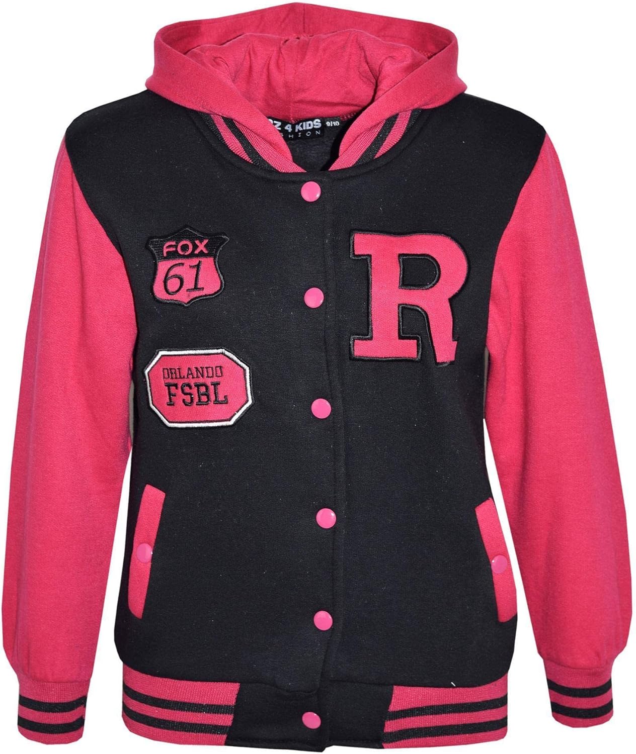 Giacca Fox Baseball Per Bambini - Con Cappuccio, Felpa Vintage, Taglie 2-13 Anni