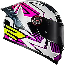 Capacete Ls2 FF358 Pro Estellar Rosa c/ Roxo - Esportivo - 56/s