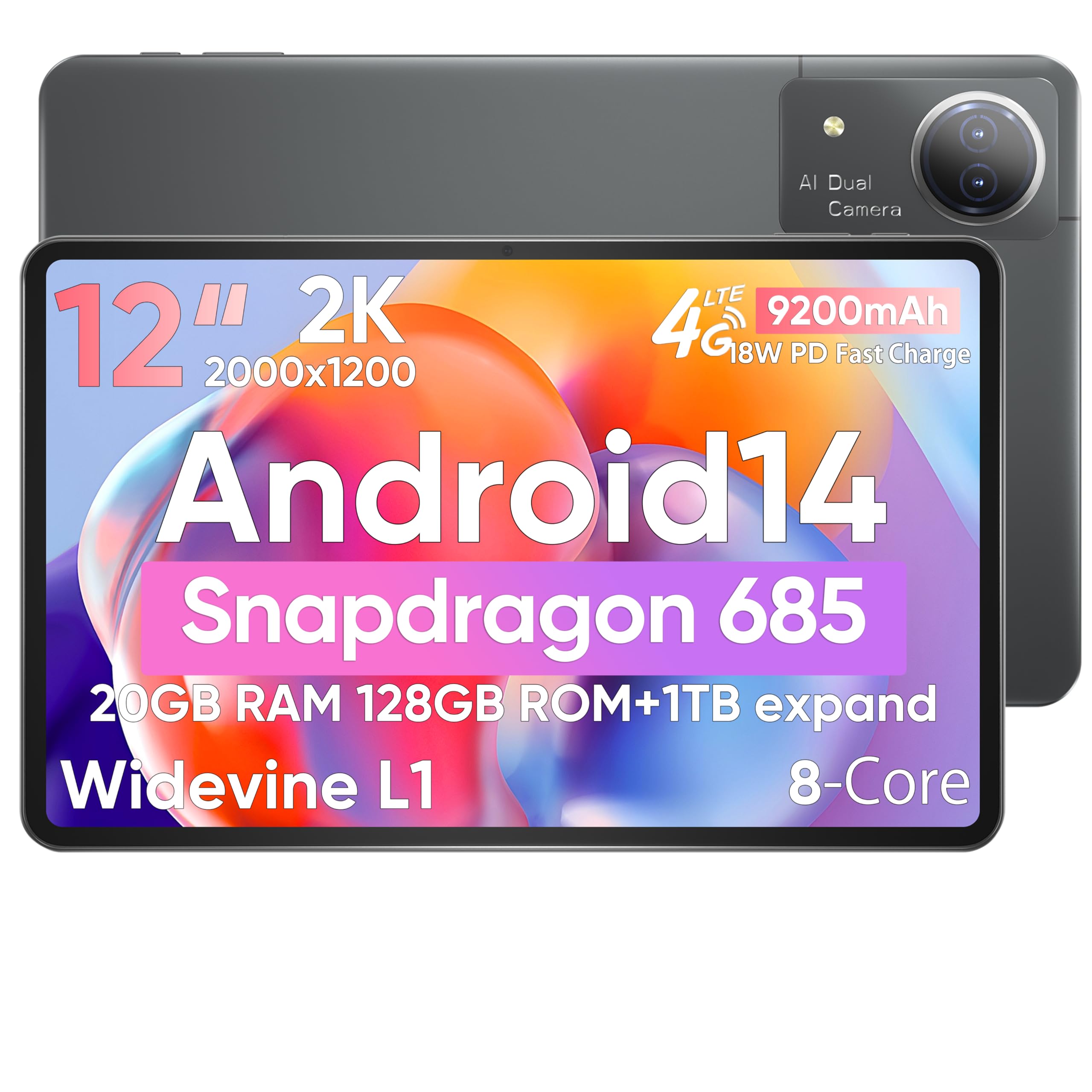 Amazon.co.jp: 【Snapdragon 685 Android14タブレット アップグレード