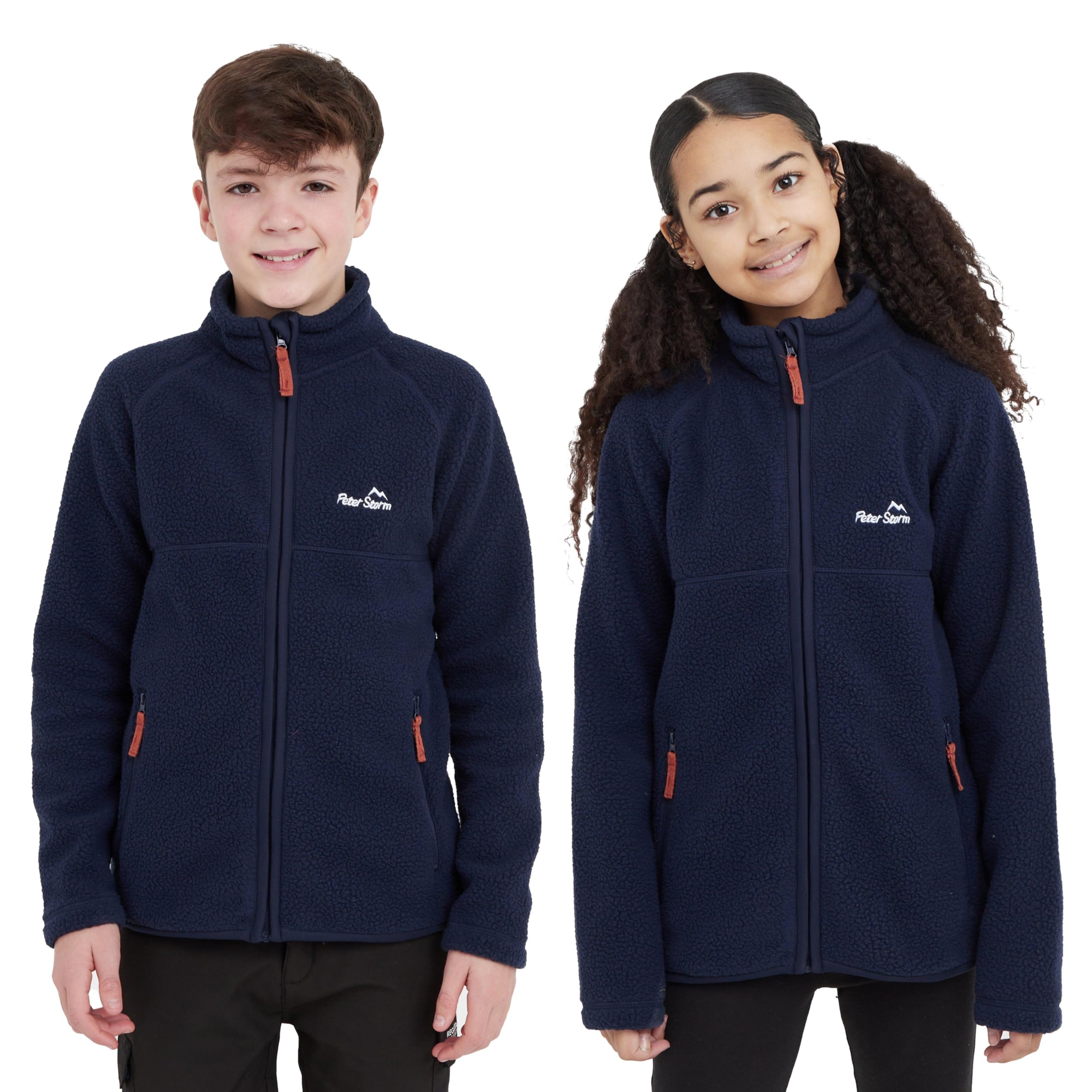 Peter Storm Unisex Kids Navy Kids' Full Zip Borg Fleece 7-8Y