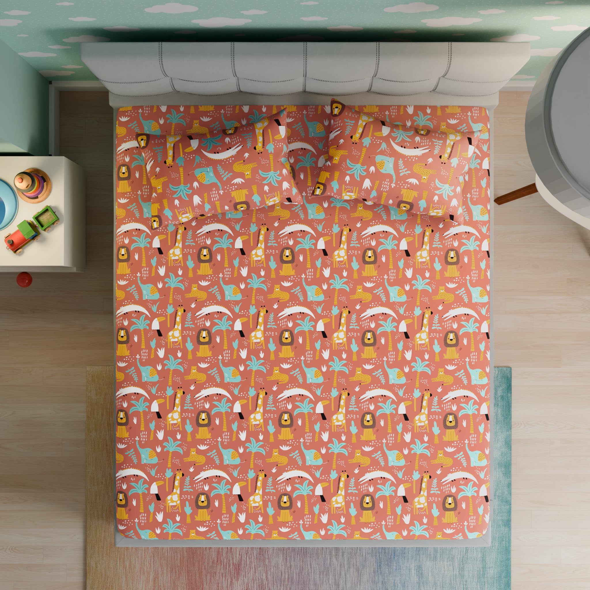 Wakefit Kids Cotton Bedsheets - Animal Prints -11