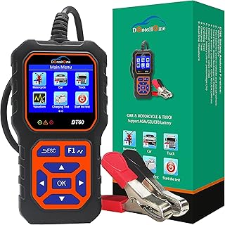 DonosHome Battery Tester 5-36V 100-3000 CCA Load Tester Car Battery Tester AGM Lithium Gel Car Alternator Tester Digital Car Battery Analyzer Charging Crank System Tester for Car Truck ATV Motorcycle