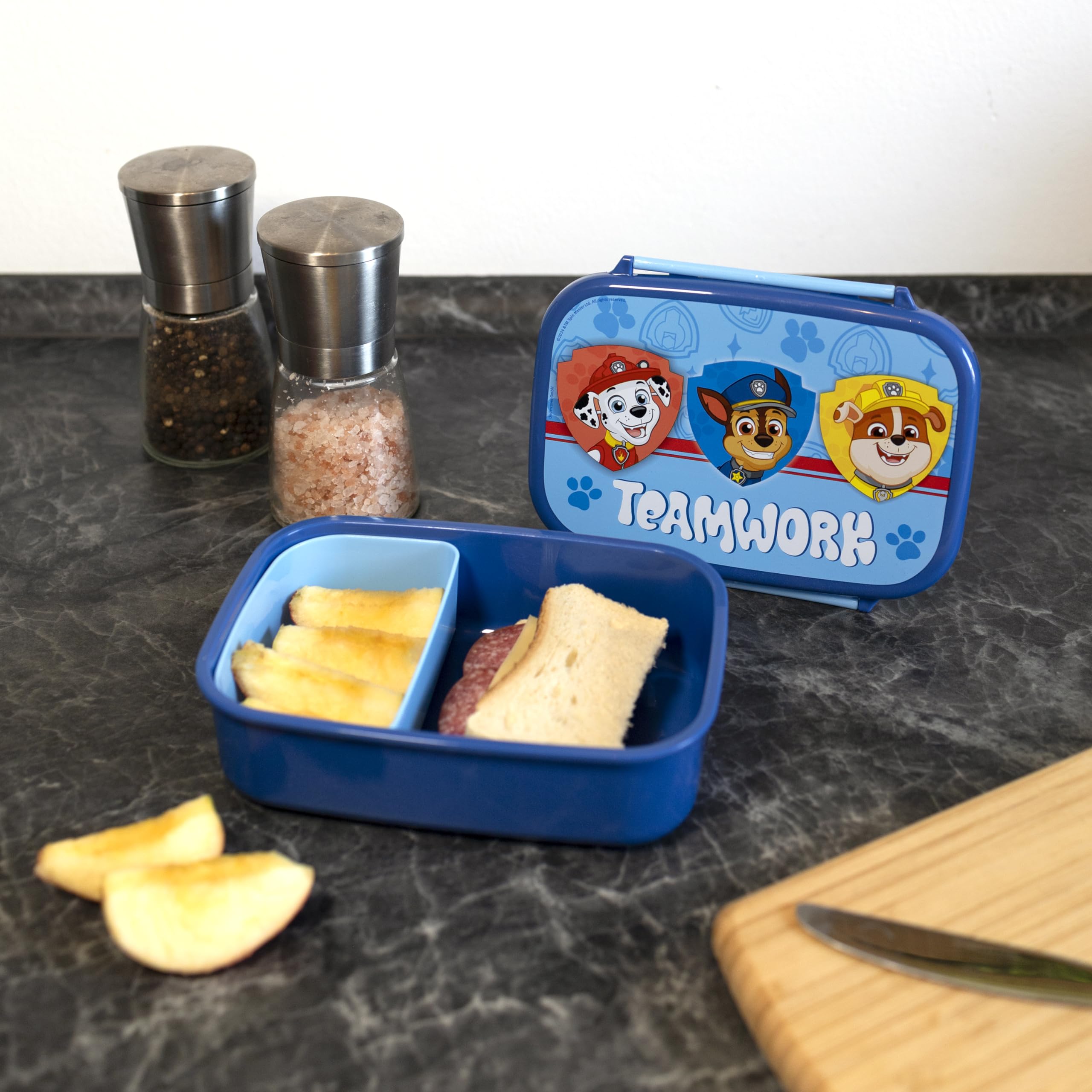 Scooli - Paw Patrol Set de vaisselle pour enfants - Set composé d'une boîte à pain et d'une gourde - pour enfants à partir de 4 ans - en plastique - sans BPA