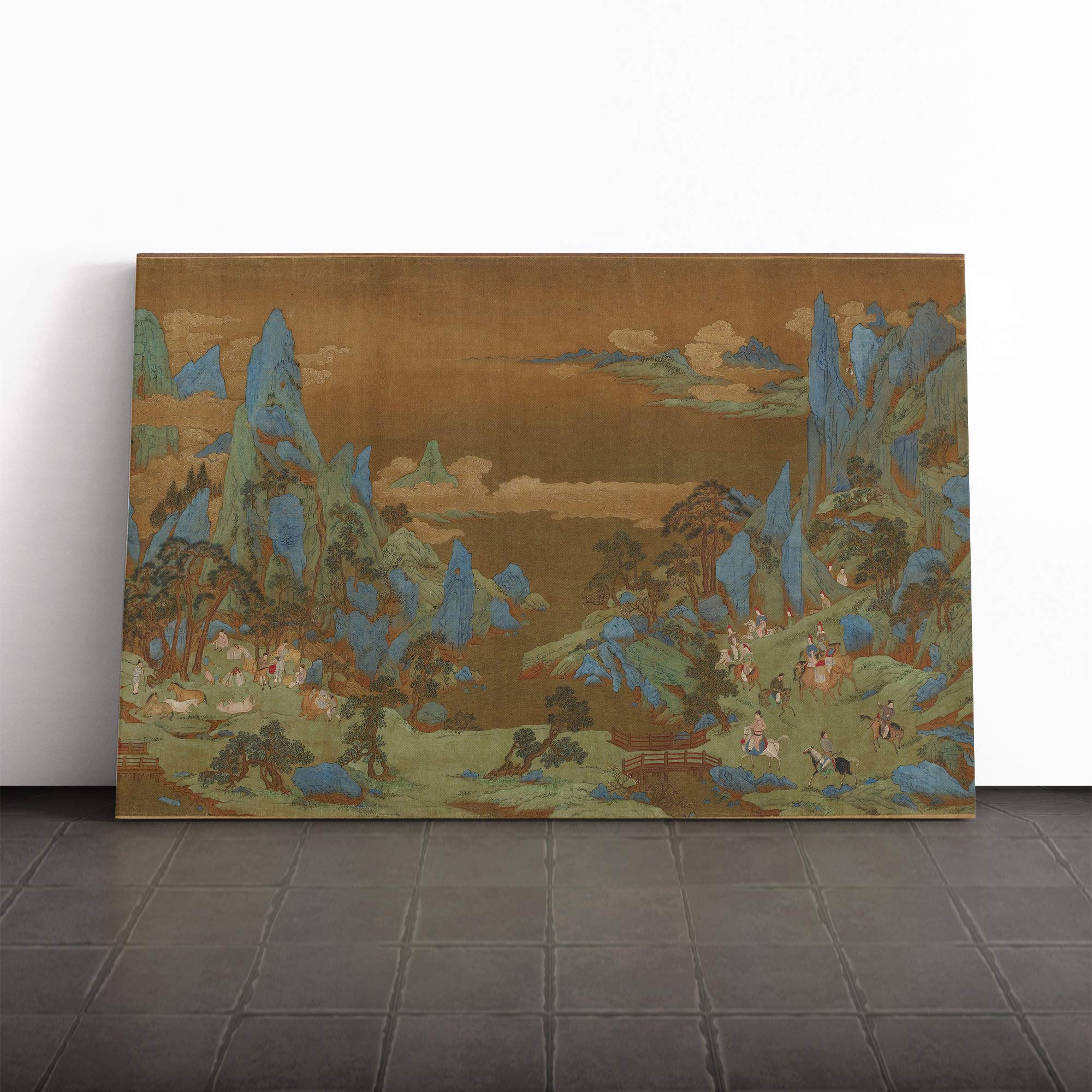 Qiu Ying Chinese Oriental Vol.2 Canvas Print | Gallery Wrapped 30mm Frame Wall Art | 30x20 inches | Ready to Hang | Modern Picture | Living Room Bedroom Lounge Office