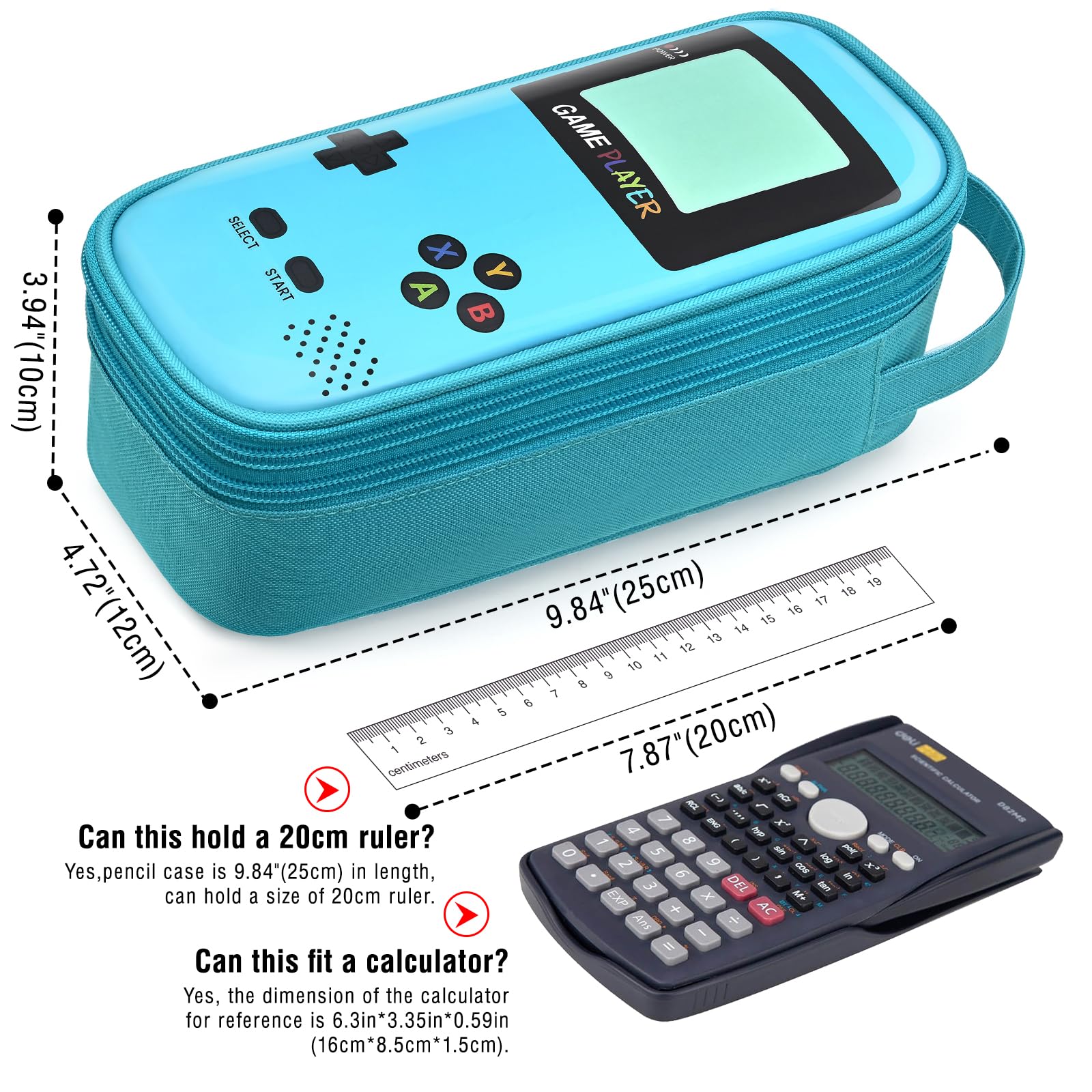 Estuche grande para niños, estuche de lápices con 2 capas/4 compartimentos, caja de papelería con múltiples ranuras para niños, adolescentes y estudiantes, estuche organizador de suministros