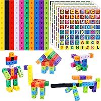 Vista 12 de Cubos de enlace de matemáticas, 100 manipuladores de cubos matemáticos con 30 actividades de aprendizaje Bloques de conteo numérico Contadores