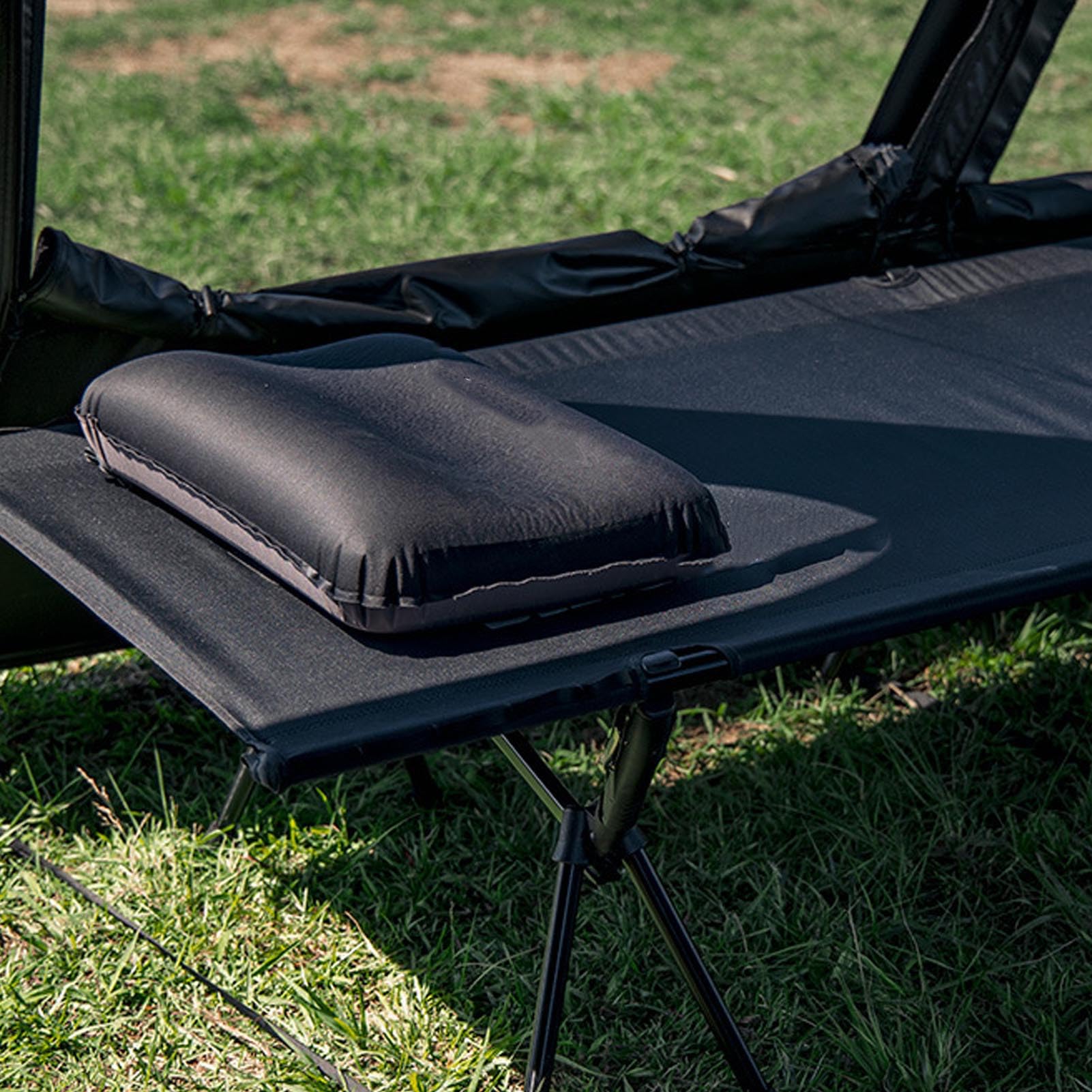 Camping Pillow, Large Inflatable for Home Like Comfort, Portable Ergonomic Easy Clean, 2 Layer Air Valve Structure Enlarged Thickened Portable Auto Inflatable Air Pillow