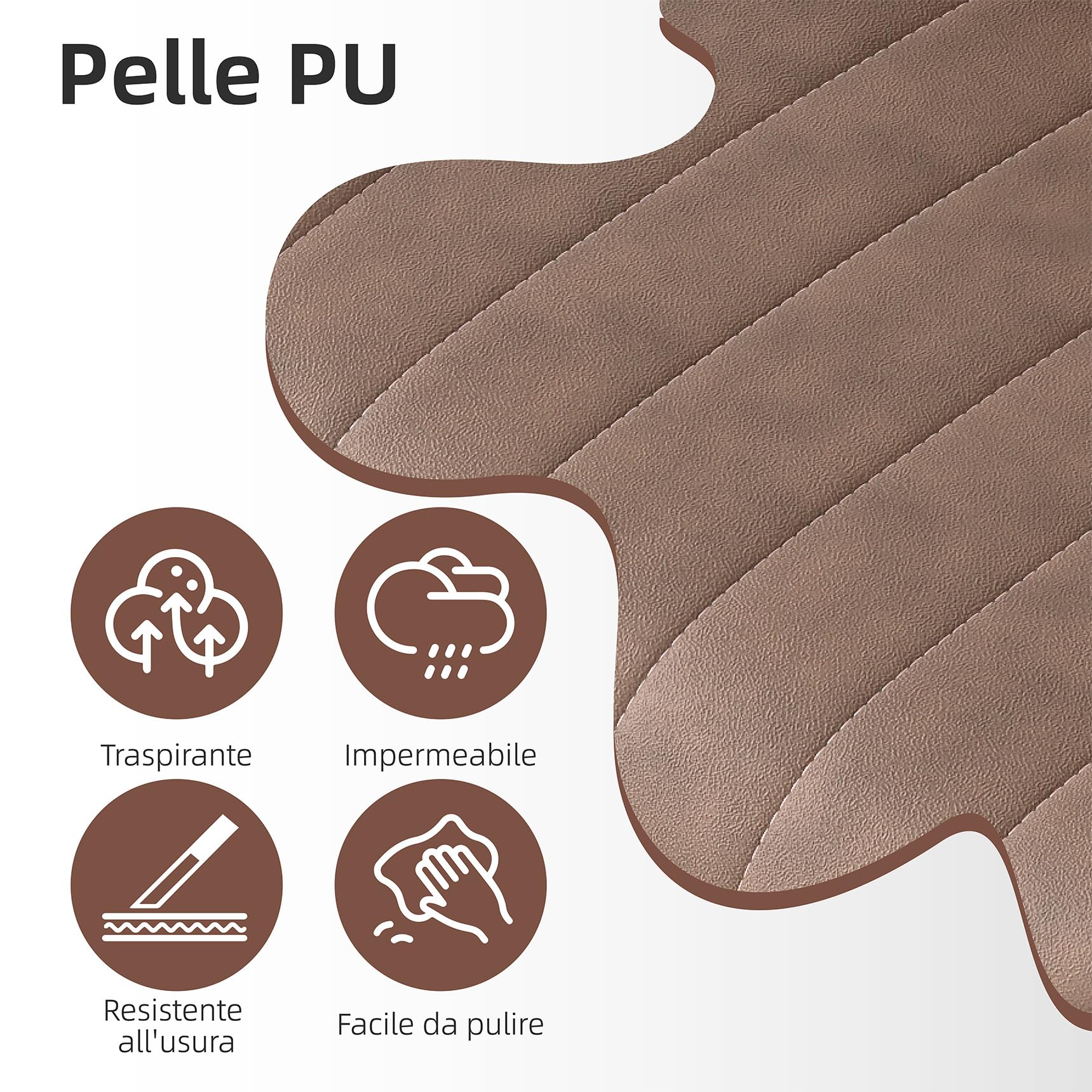 Youhauchair Sgabelli Cucina Set di 4, Sgabello Cucina Regolabile in Altezza con Schienale, Sgabelli Bar in Pelle PU, Sgabello Alto Moderni Design, Marrone