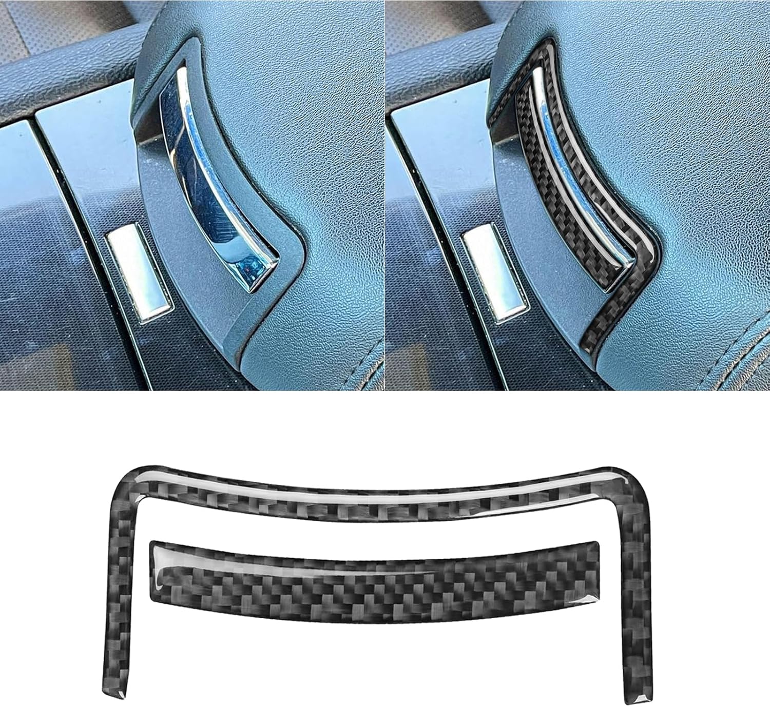 Real Black Carbon Fiber Car Dashboard Central Radio/AC Climate Control Panel Trim Sticker Auto Interior Accessories Compatible with Ford Taurus SE/SEL/Limited 2013 2014 2015 2016 2017 2018 2019