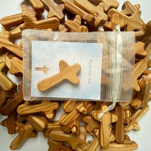Miniatura 4 de Kintyno 10 cruces pequeñas de madera de olivo, cruces de oración portátiles de 2.56 pulgadas con certificado y bolsillo