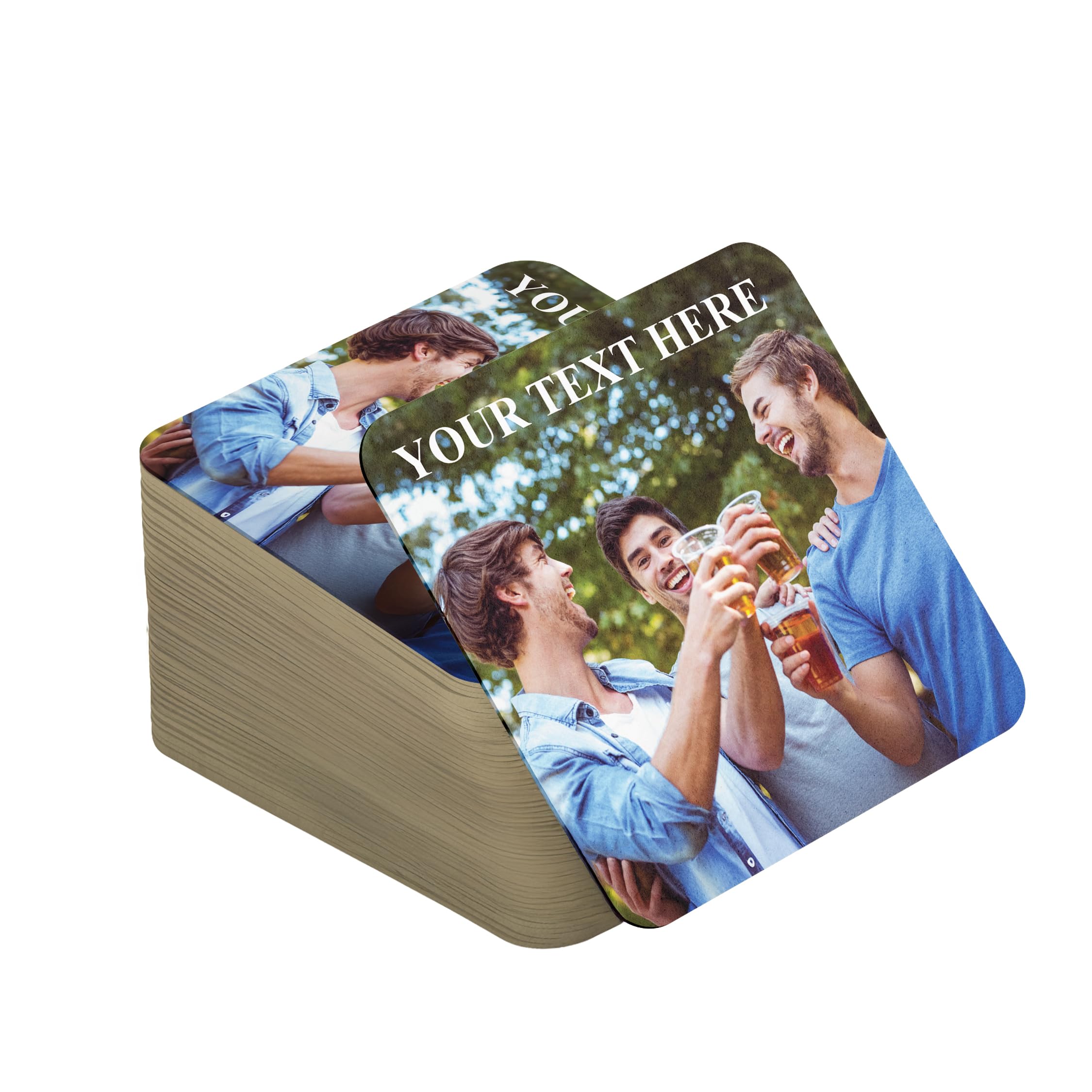 Star Online Set Of 96 Personalised Photo Beer Coasters And Mats For Drinks Custom Home Bar Accessories (Set Of 96)