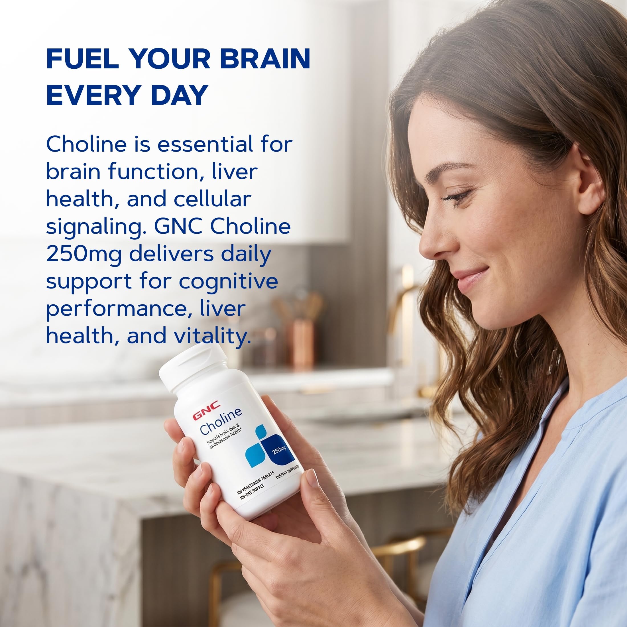 GNC Choline 250mg, Supports Brain, Liver, Cardiovascular Health, 100 Count — Amazon image 7