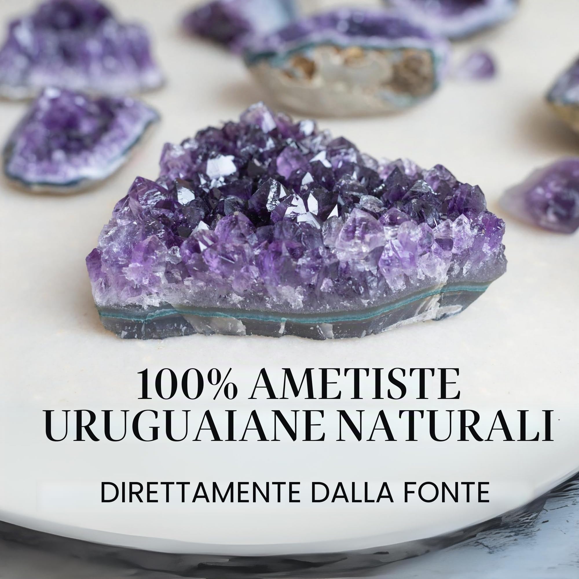 Deep Purple Project Drusa di ametista 600 a 900 grammi geode quarzo piramide cristallo grande