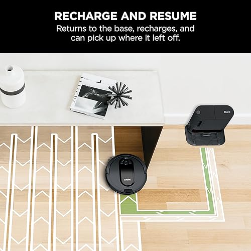 Miniatura 7 de Shark Combo robot de aspiradora y trapeador, potente succión, Matrix Plus, capacidad de residuos de 60 días, base autovaciante sin bolsa HEPA,
