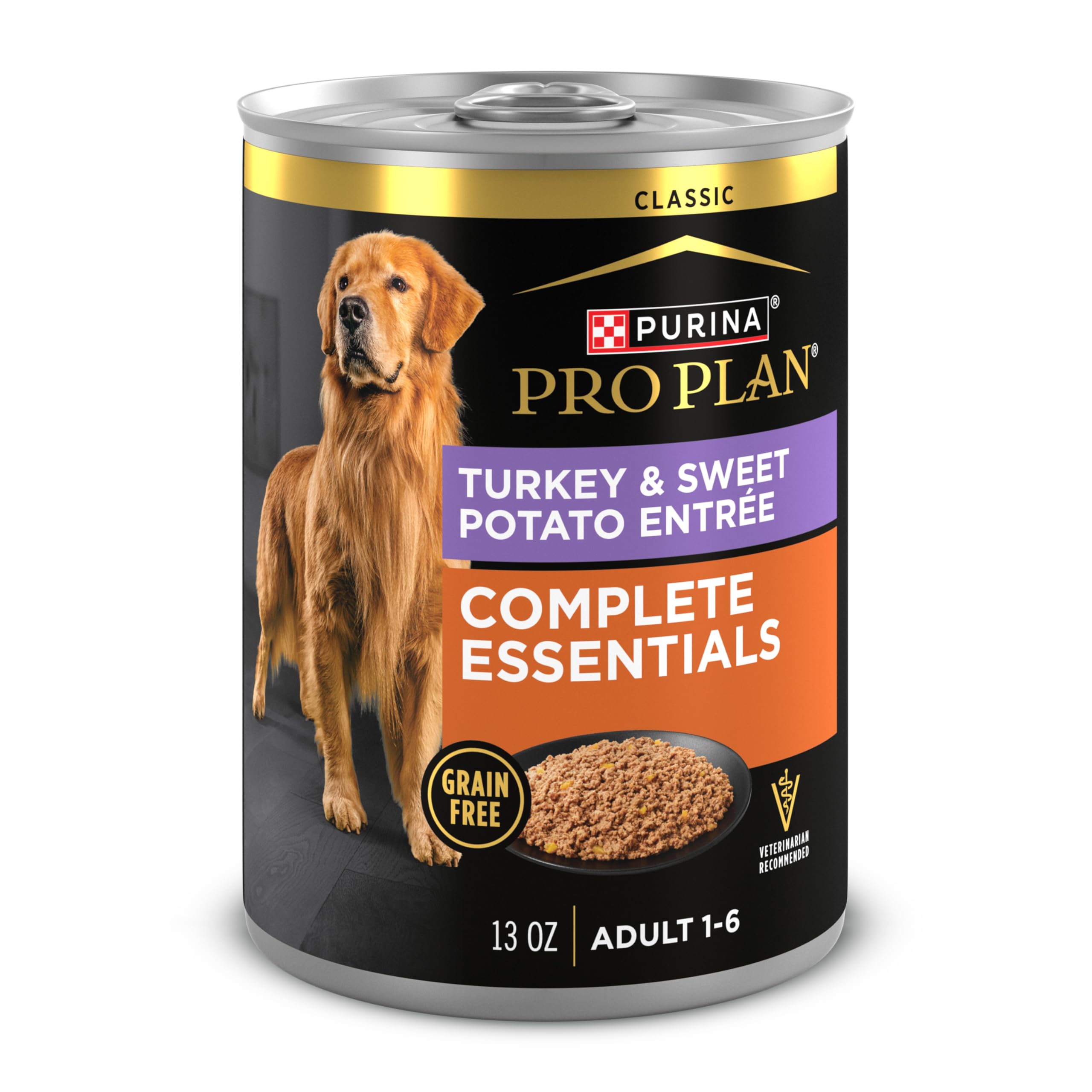 Dog Food, Grain Free Wet Classic Turkey and Sweet Potato Entrée - (Pack of 12) 13 oz. Cans