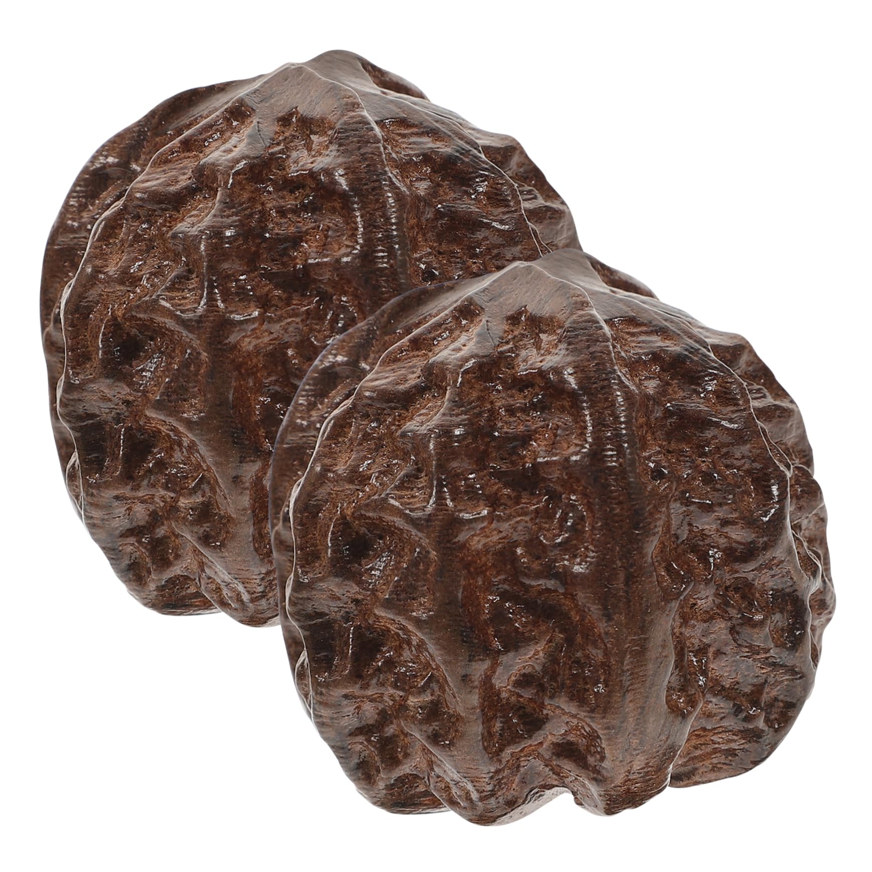 Carving Peach Figurine 2pcs Wenwan handle retro home decor mini decor hand massage balls fruit ornament Vietnam Eaglewood wooden peach pit ornament sorrows and joys wood statue