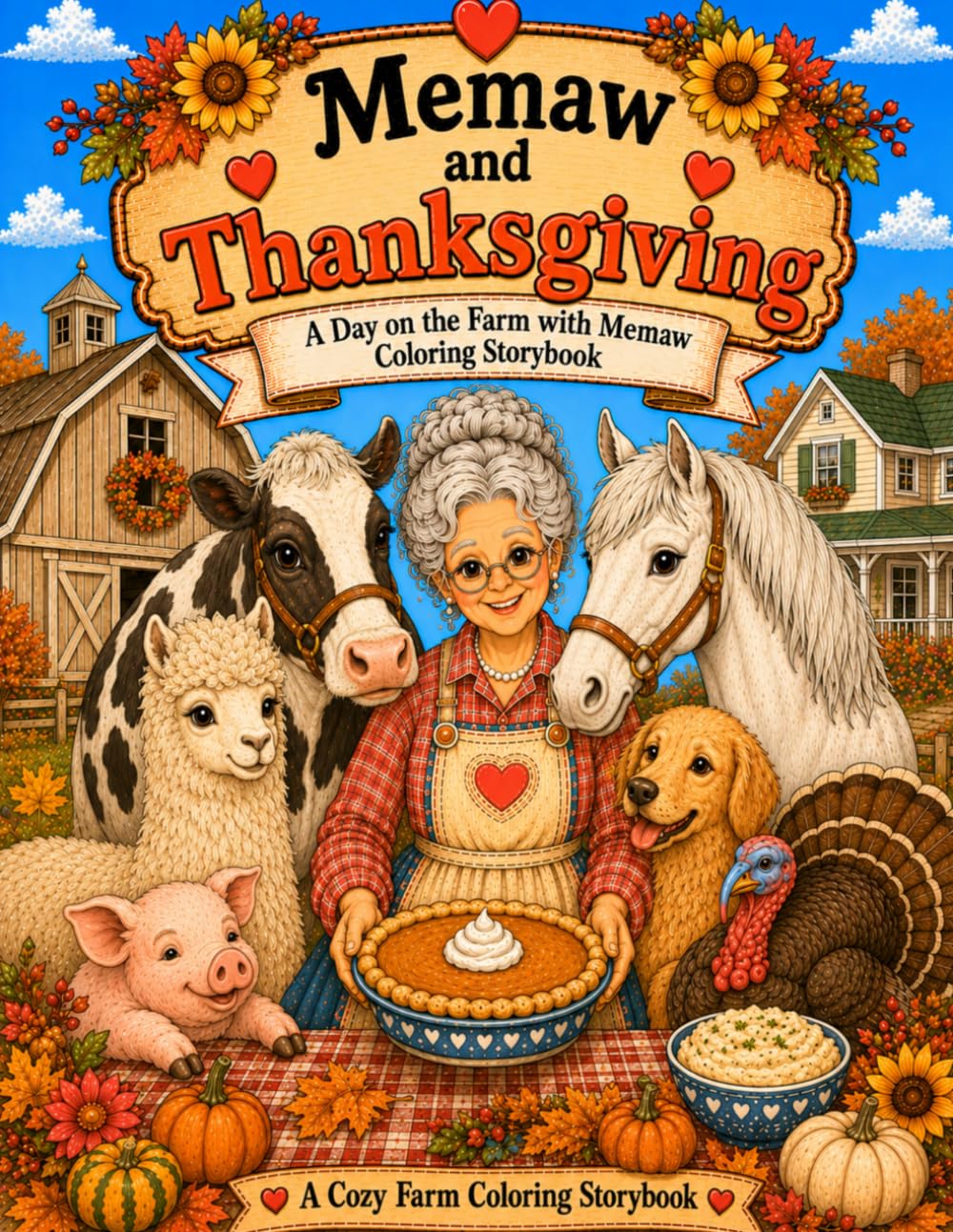 Memaw and Thanksgiving: A Day on the Farm with Memaw Coloring Storybook
