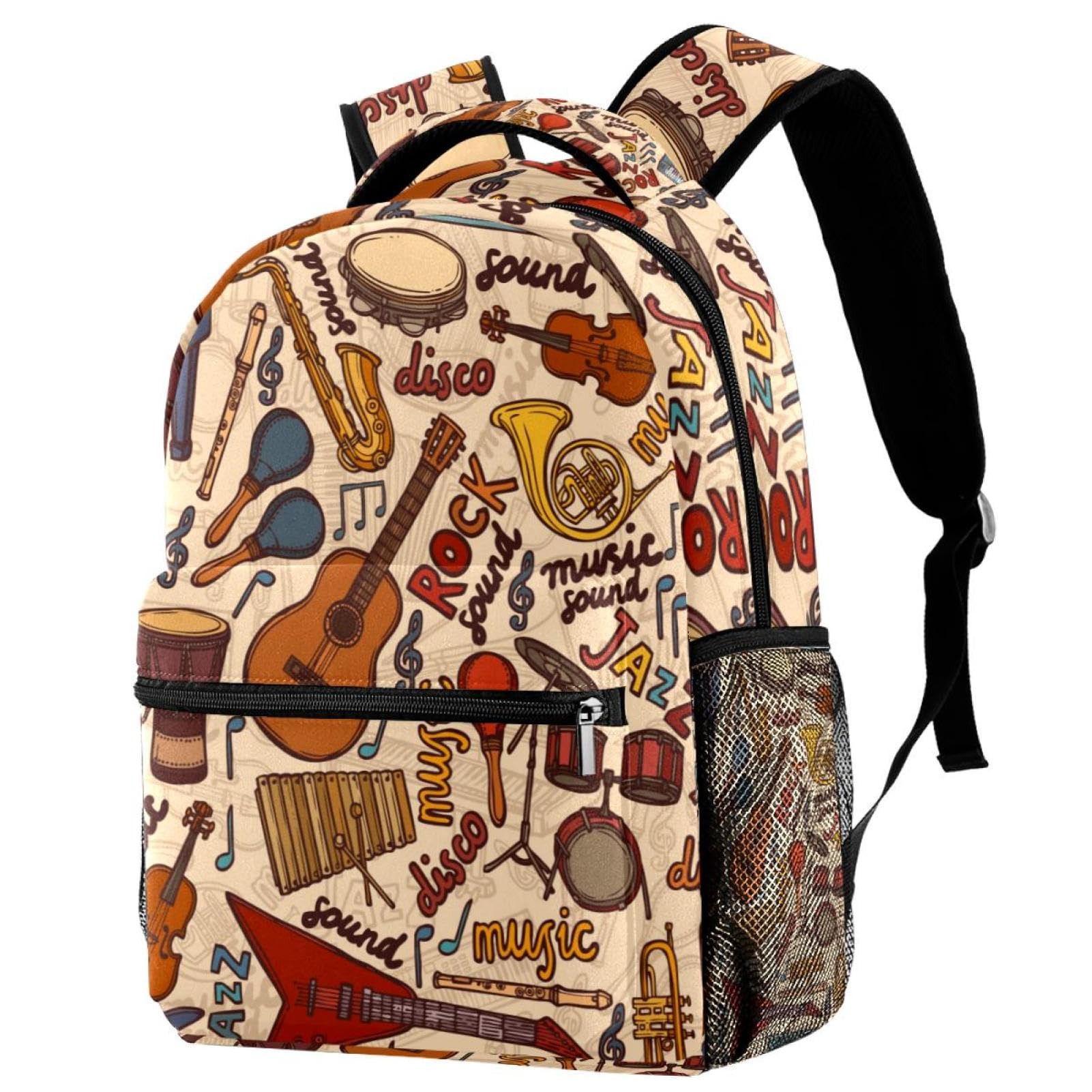 Sac à dos rock multicolore pour adolescents évitant le mal de dos